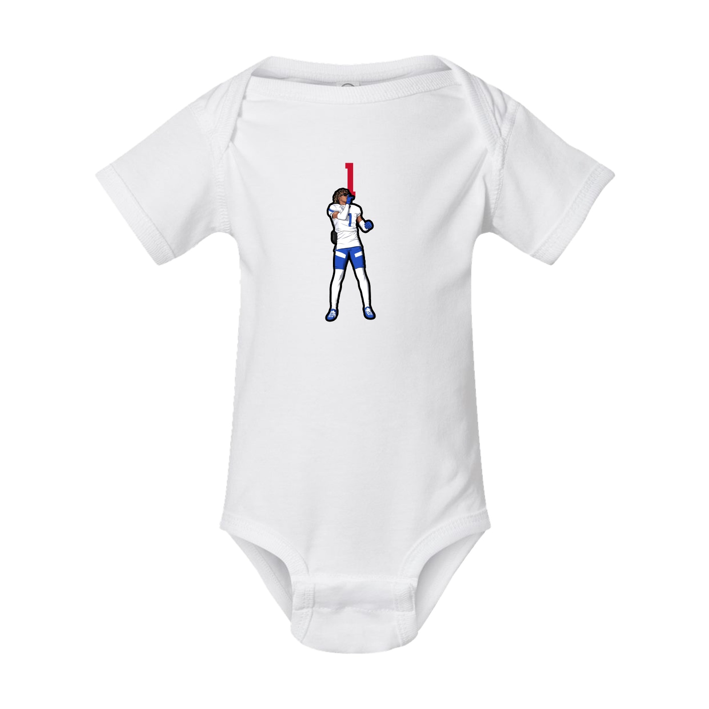 Baby Onesie — Number Top in White