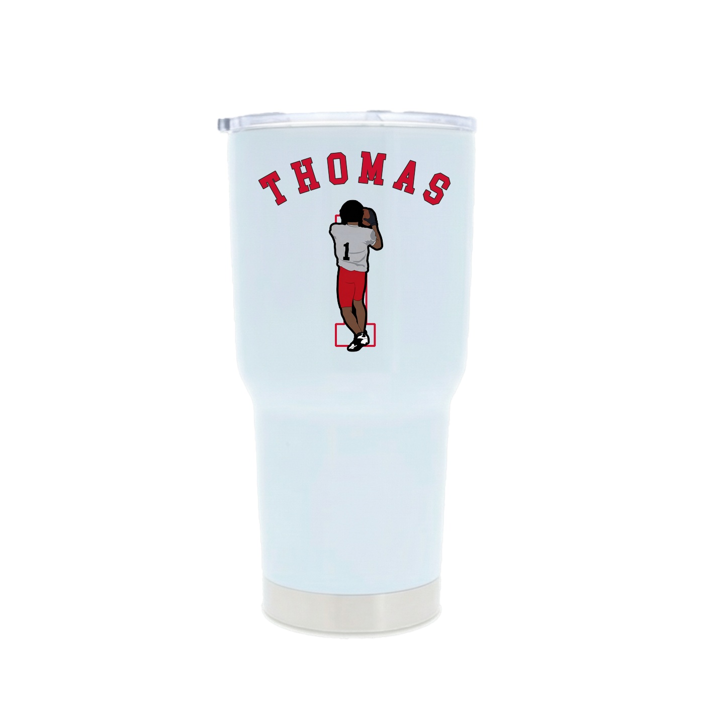 30oz Stainless Steel Tumbler — Shirsey Arch in White