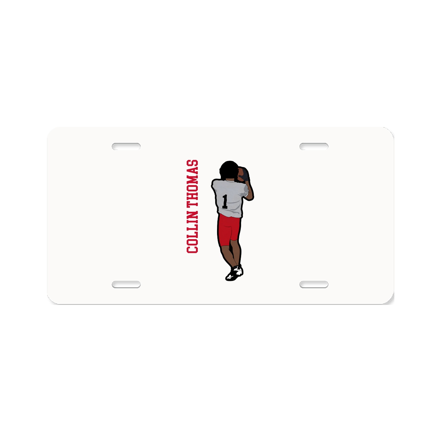 License Plate — Name Vertical in Classic