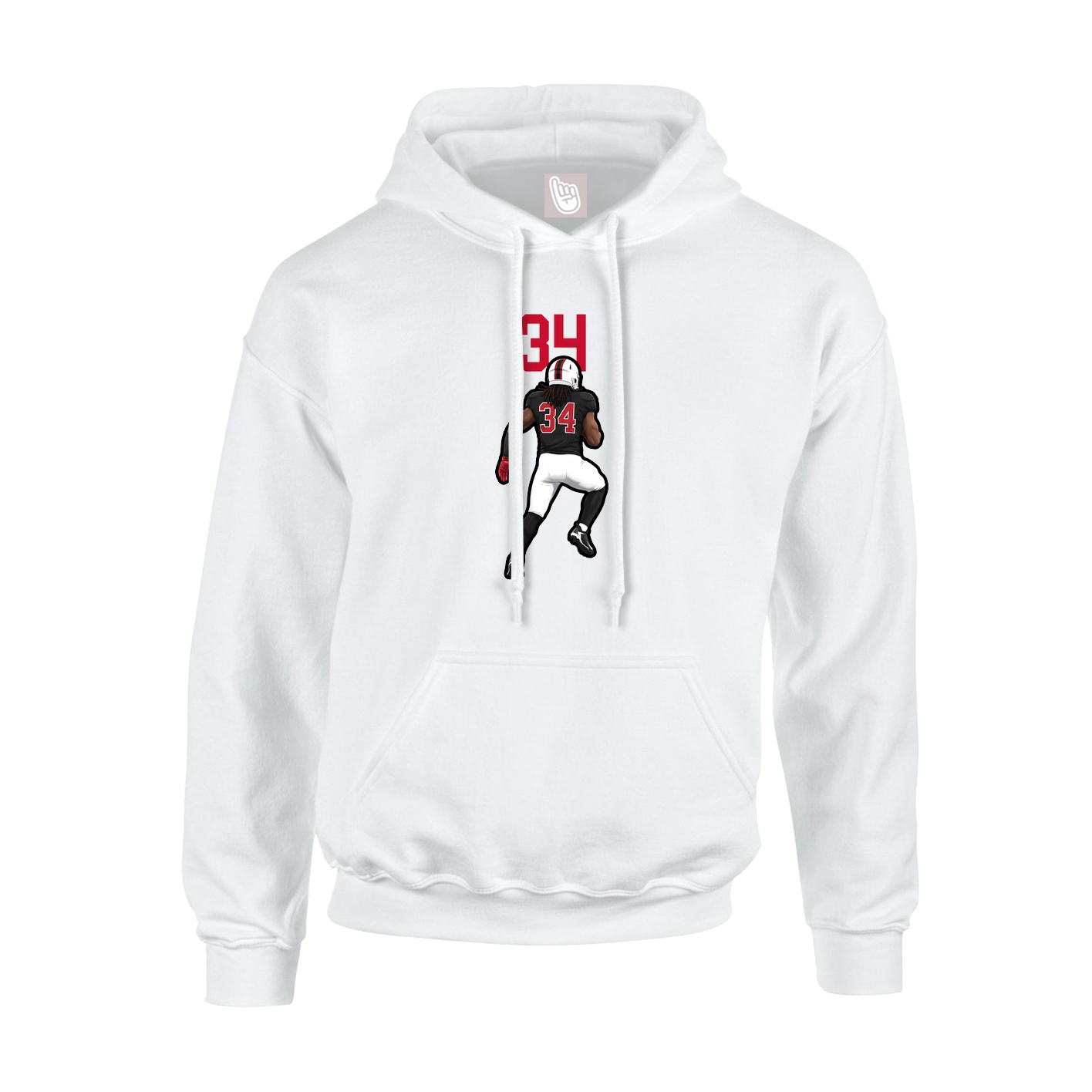 Hoodie — Number Top in White