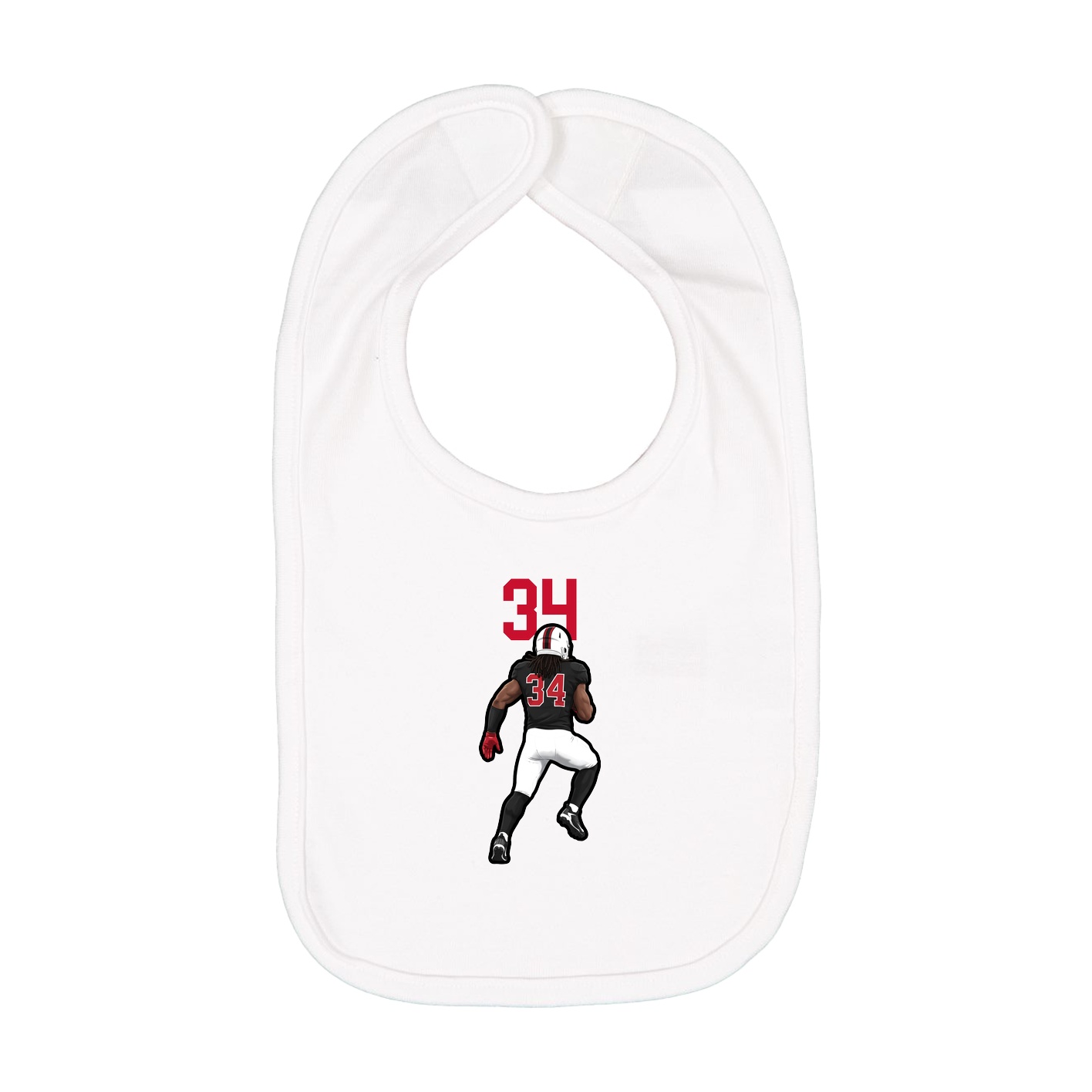 Infant Bib — Number Top in White