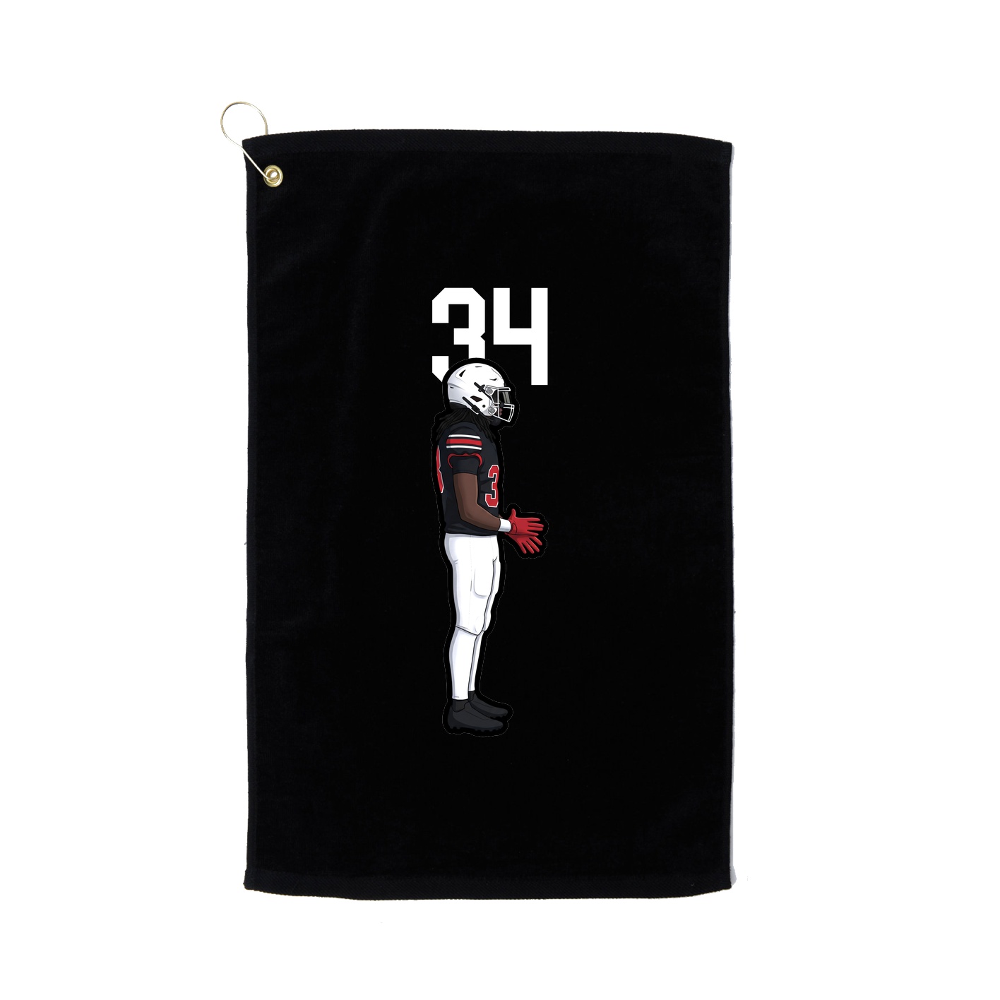 Golf Towel — Number Top in Black