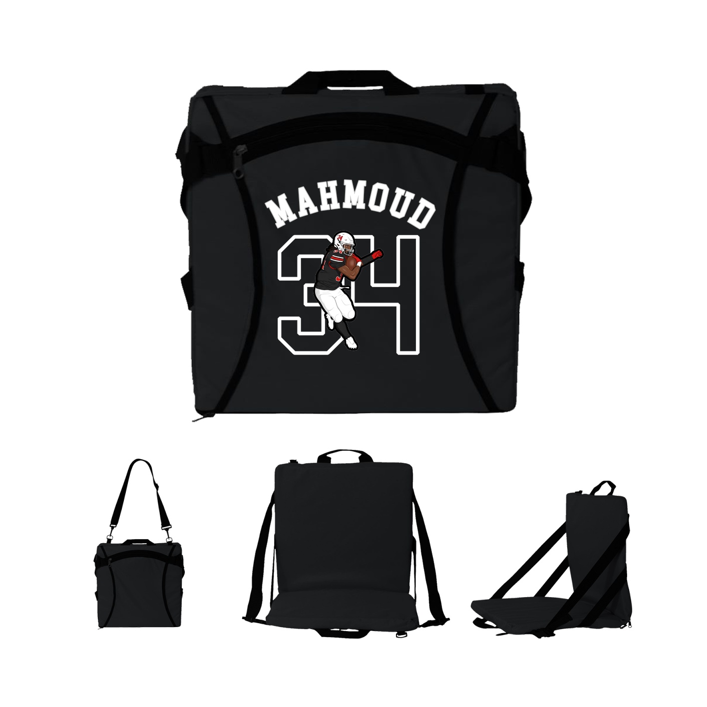 Folding Stadium Seat — Shirsey Arch in Black