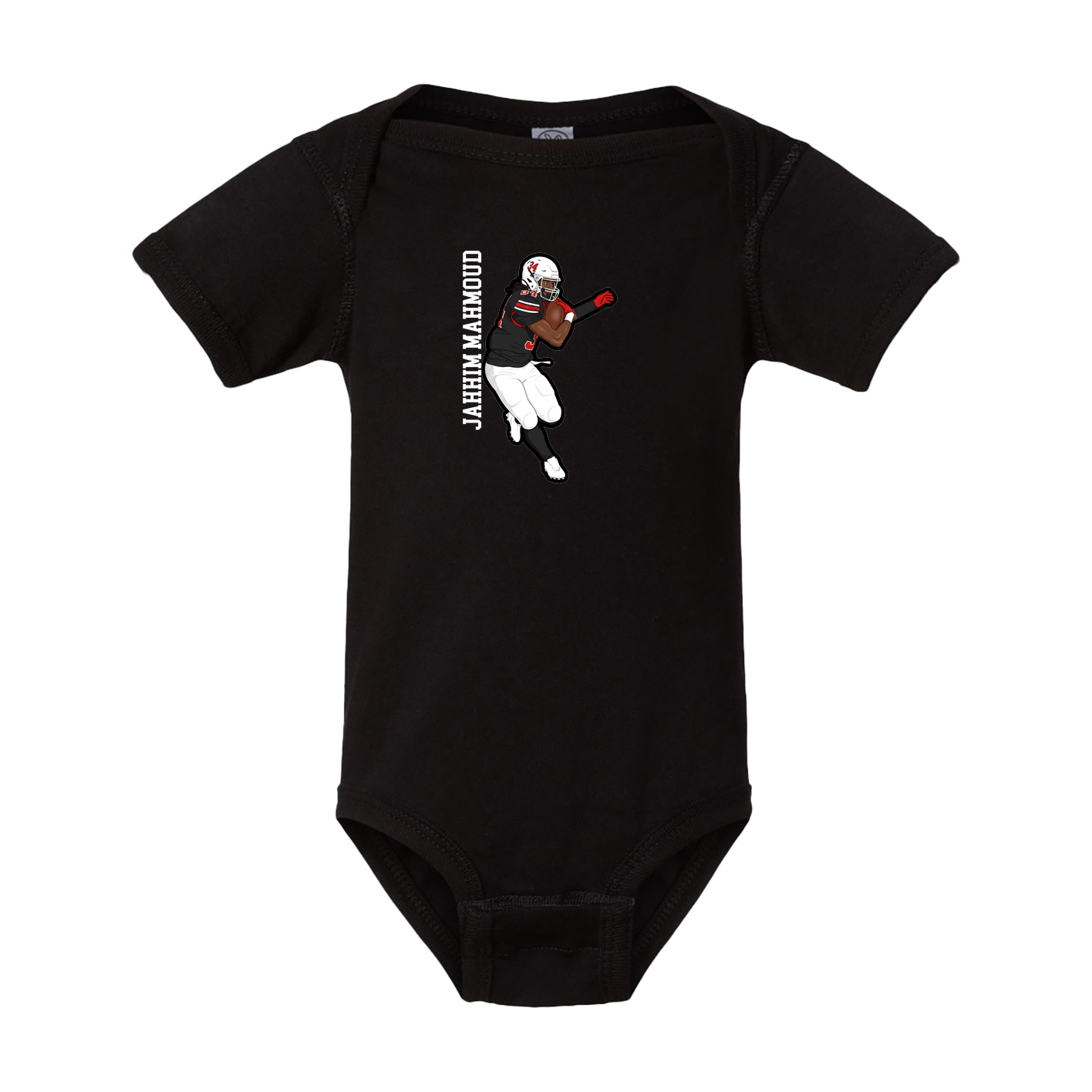 Baby Onesie — Name Vertical in Black