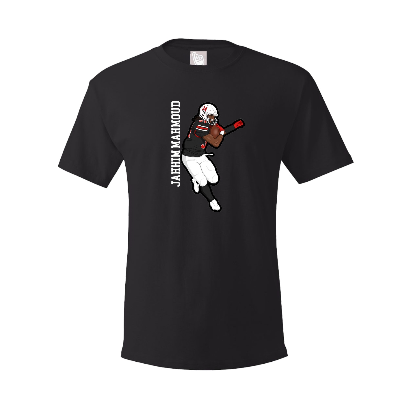 Youth Tee — Name Vertical in Black