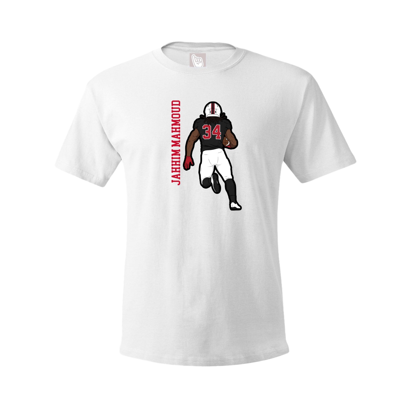 Youth Tee — Name Vertical in White