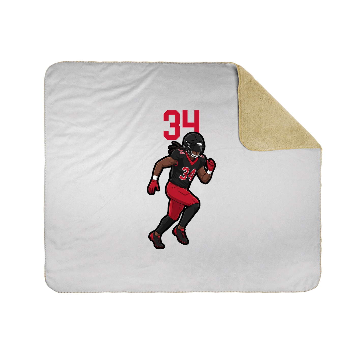Throw Blanket — Number Top in White