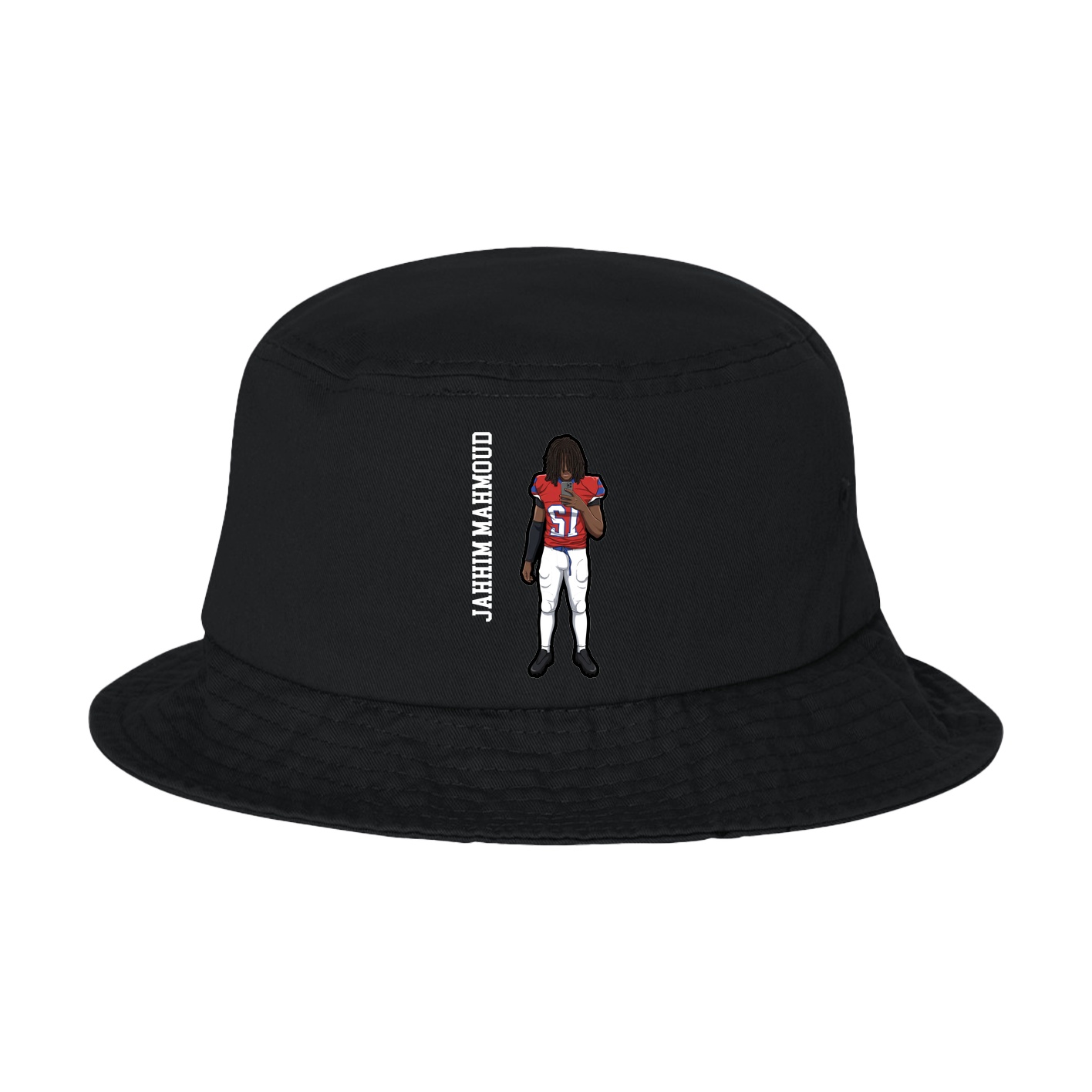 Bucket Cap — Name Vertical in Black