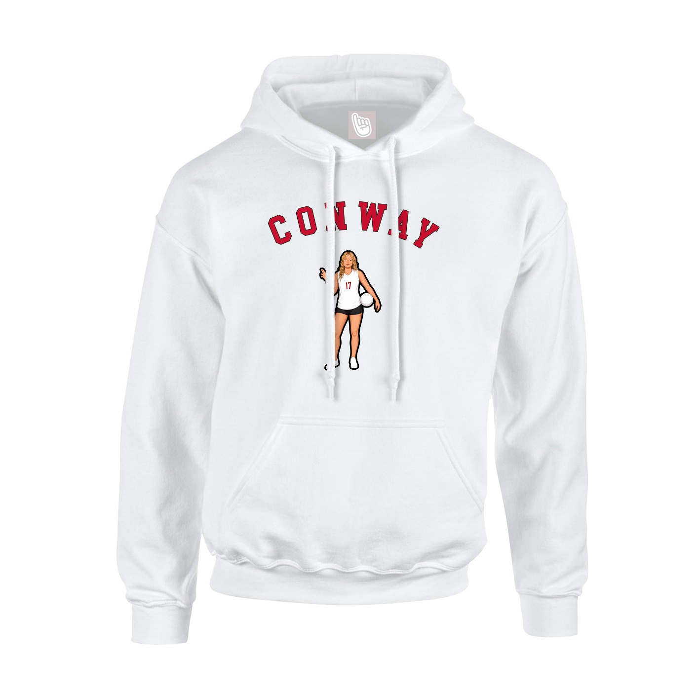 Hoodie — Shirsey Arch in White