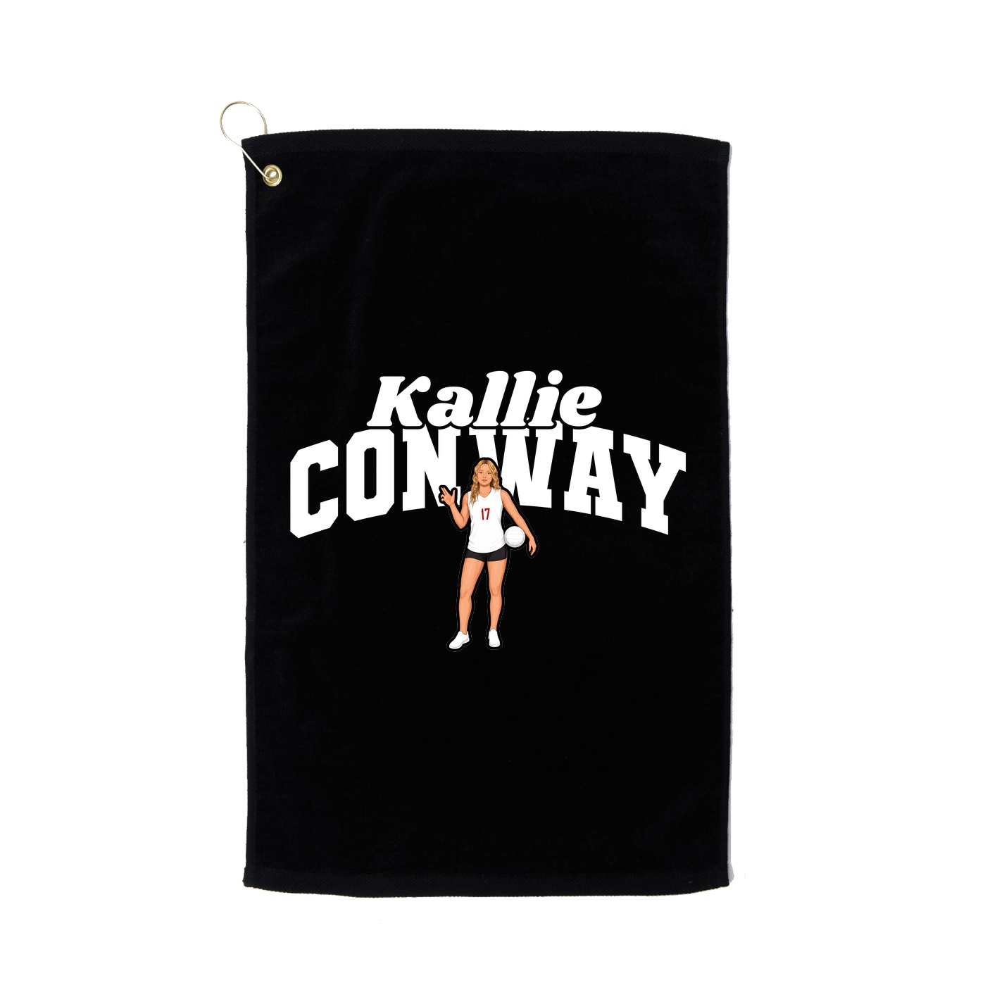 Golf Towel — Signature Arch in Black