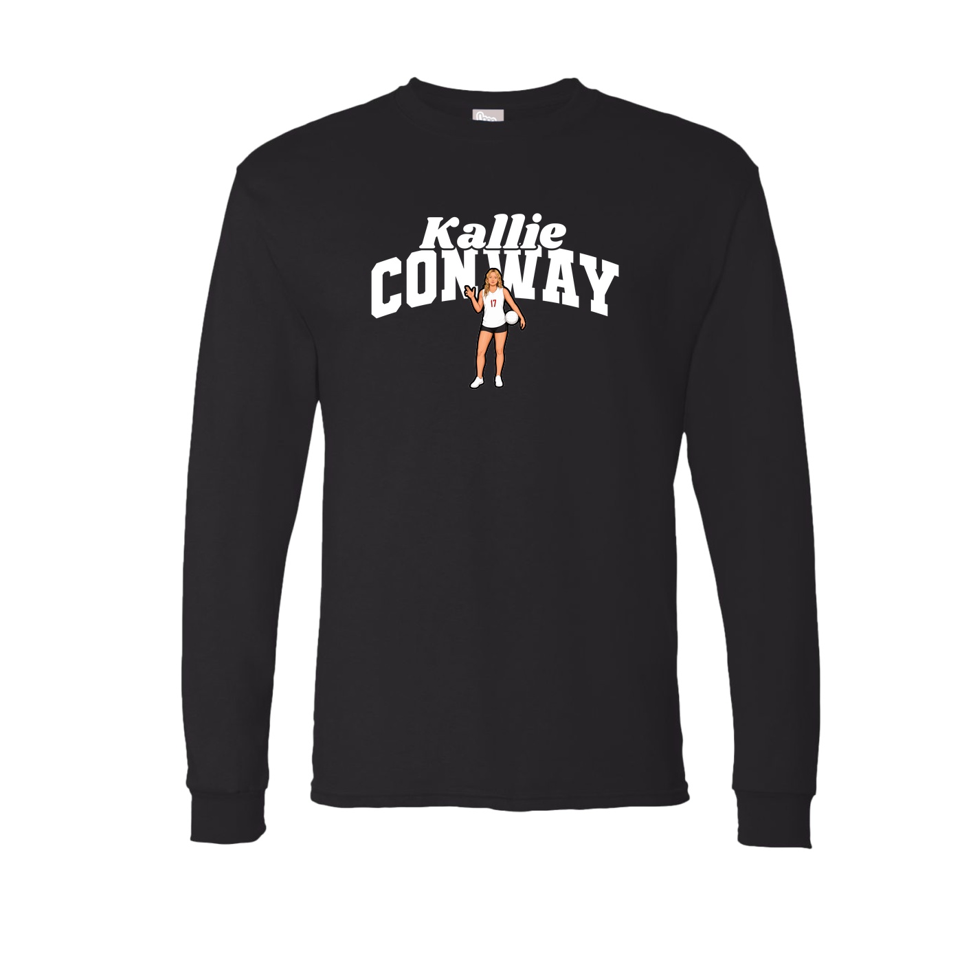 Long Sleeve Tee — Signature Arch in Black