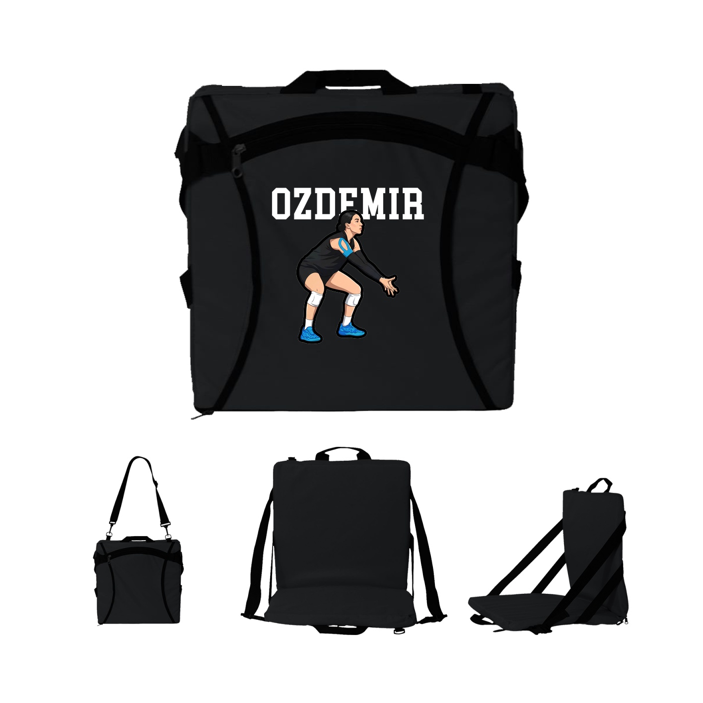 Folding Stadium Seat — Shirsey in Black