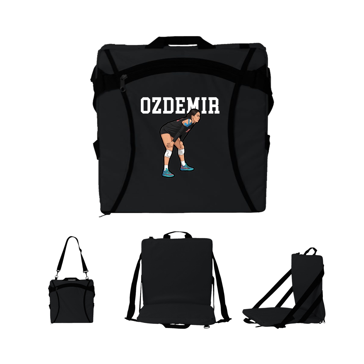 Folding Stadium Seat — Shirsey in Black