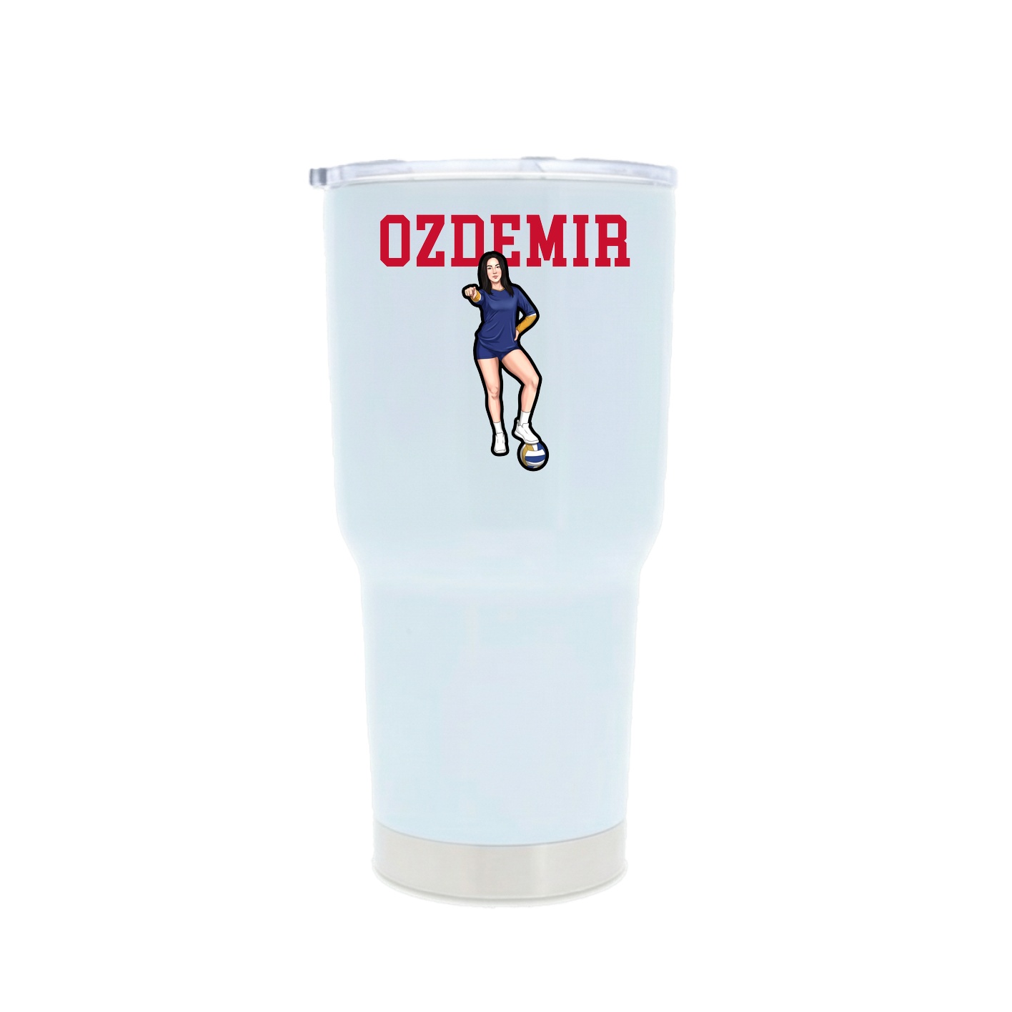 30oz Stainless Steel Tumbler — Shirsey in White