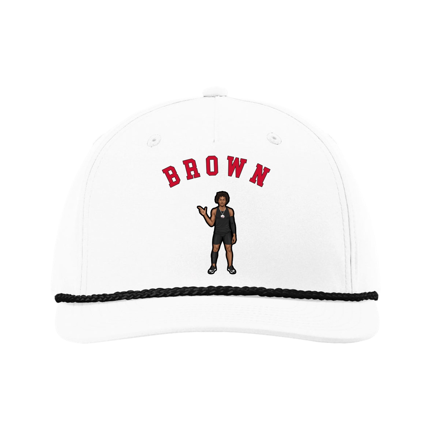 Five-Panel Classic Rope Cap — Shirsey Arch in White