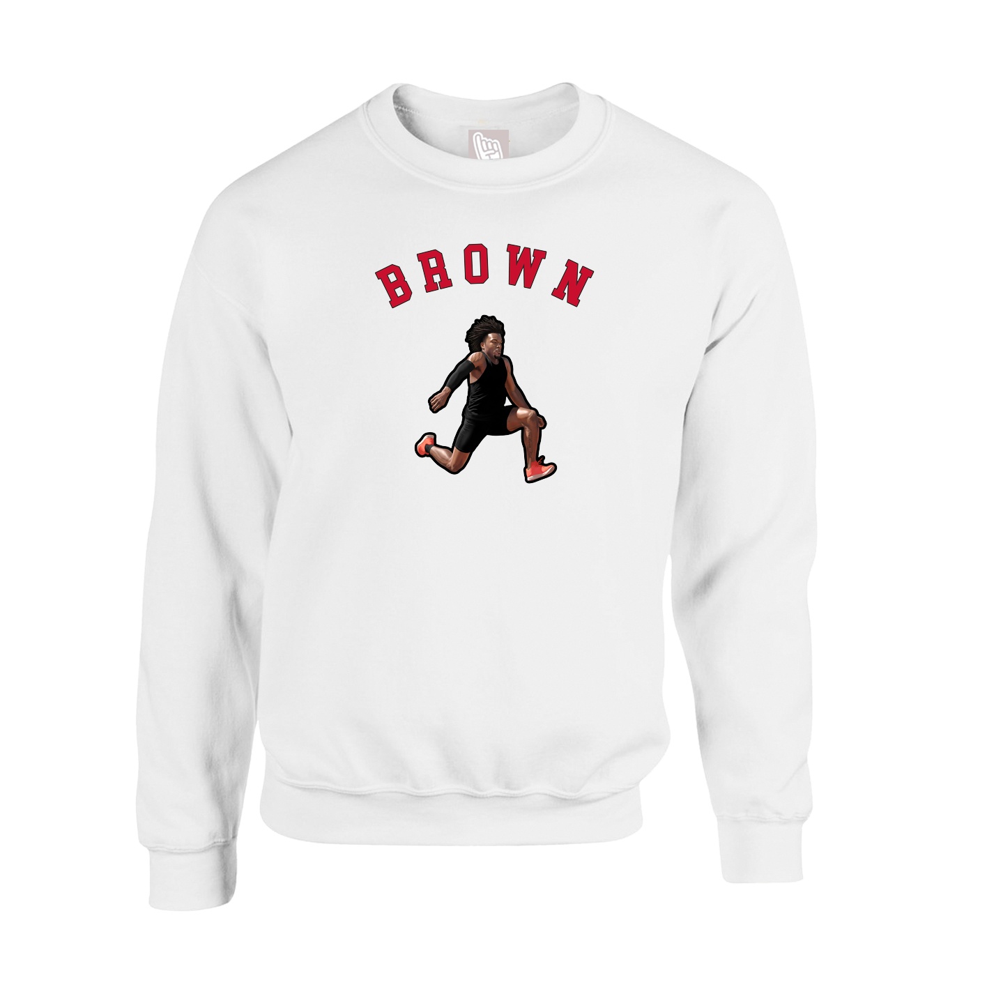 Fleece Crew — Shirsey Arch in White