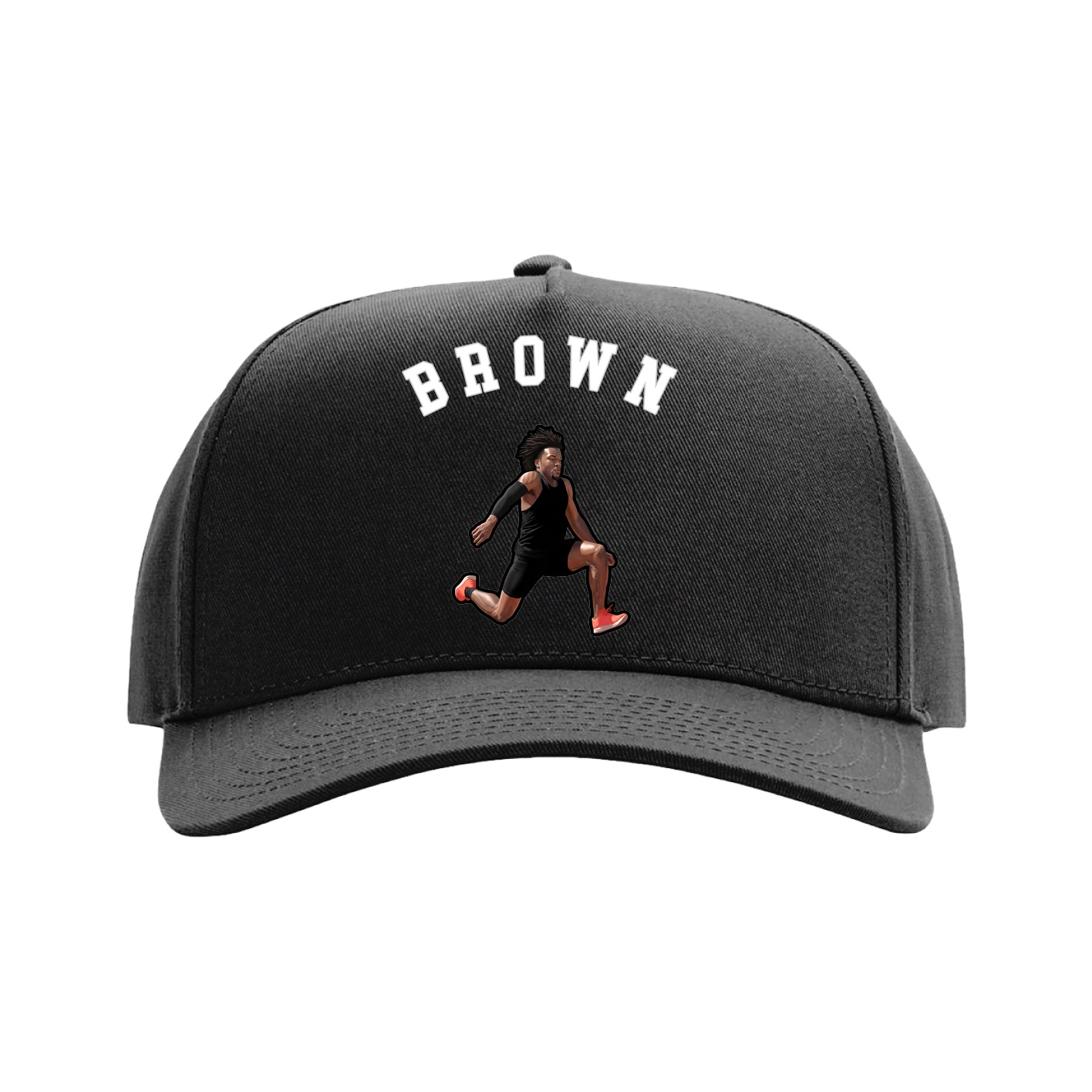 Full Fabric Five-Panel Champ Cap — Shirsey Arch in Black