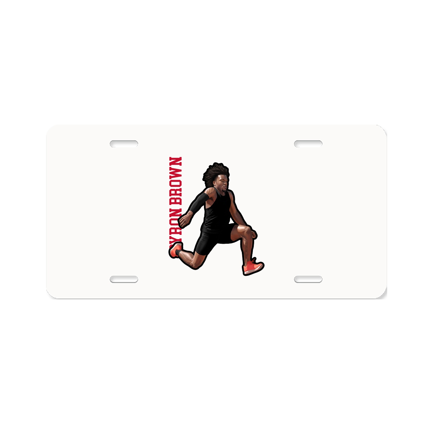 License Plate — Name Vertical in Classic