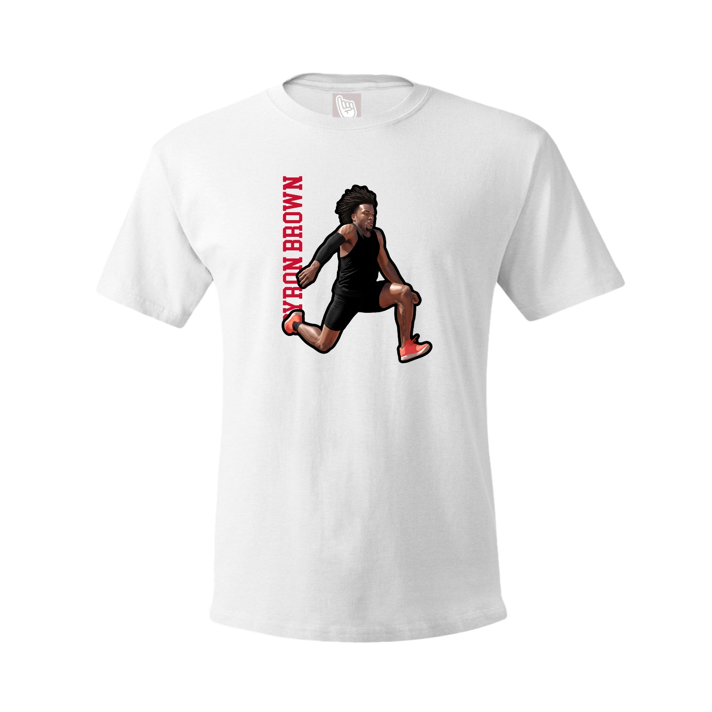 Tee — Name Vertical in White