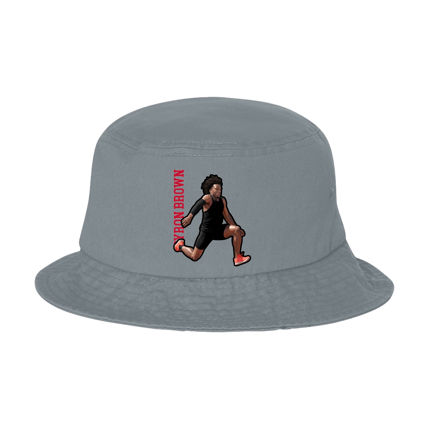 Bucket Cap — Name Vertical in Grey