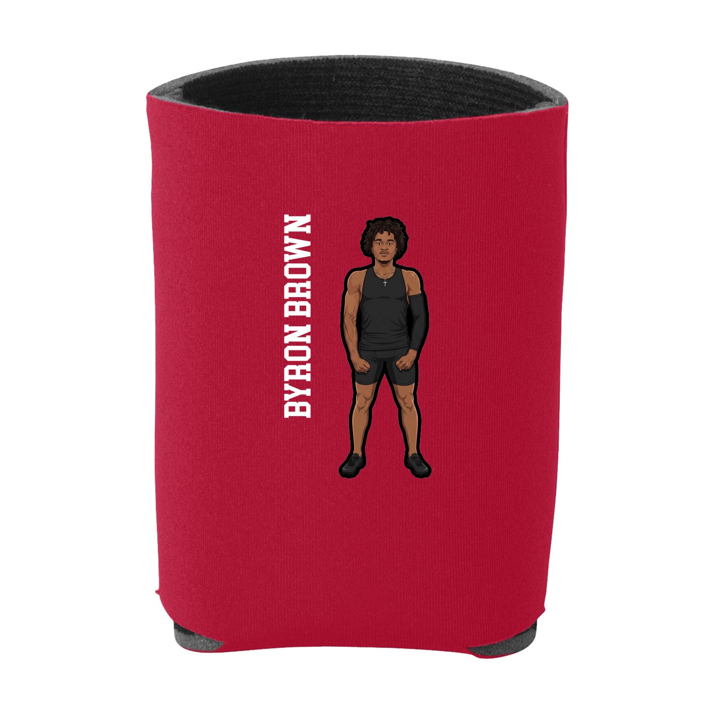 Can Holder — Name Vertical in Red