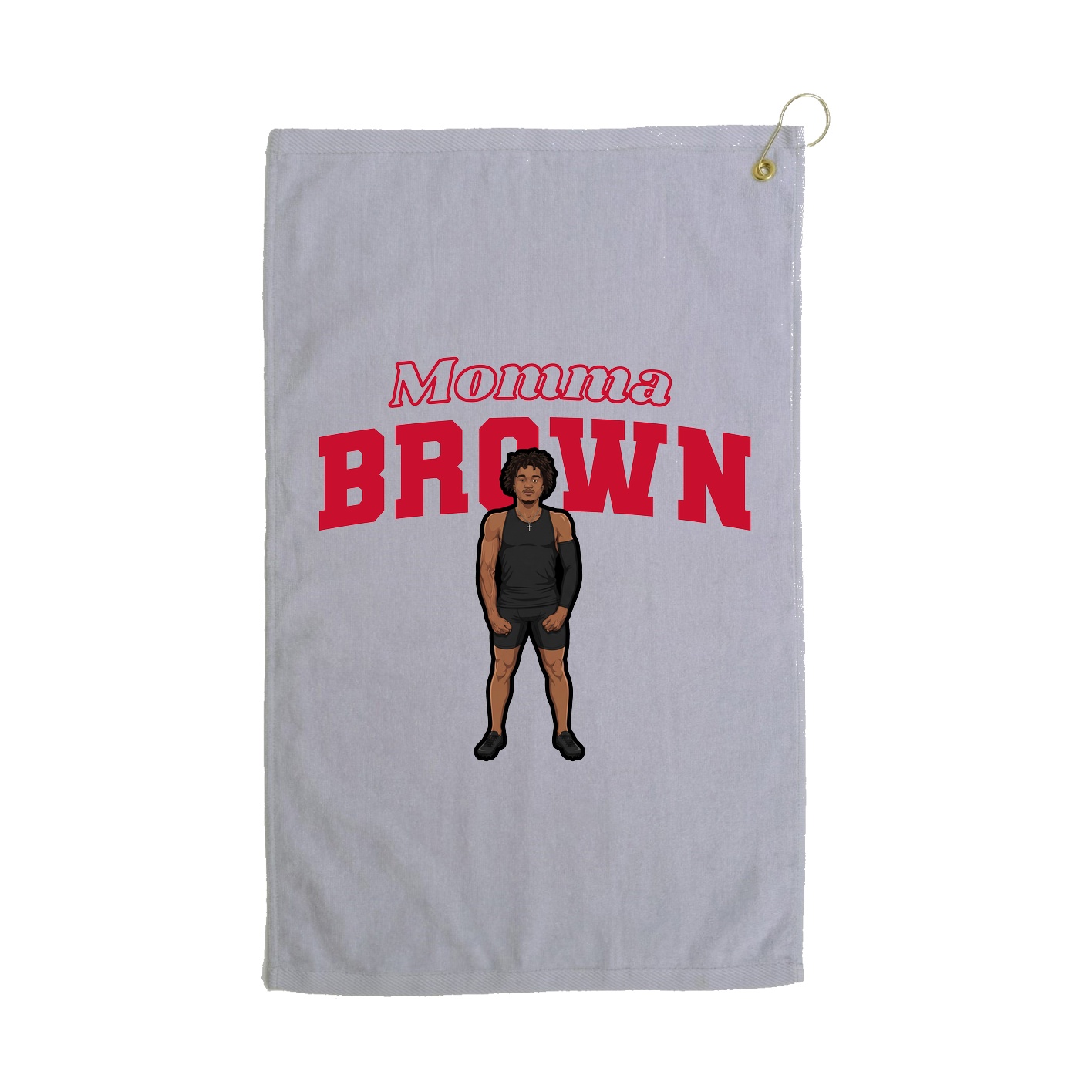 Golf Towel — Mothers Day Block in Grey