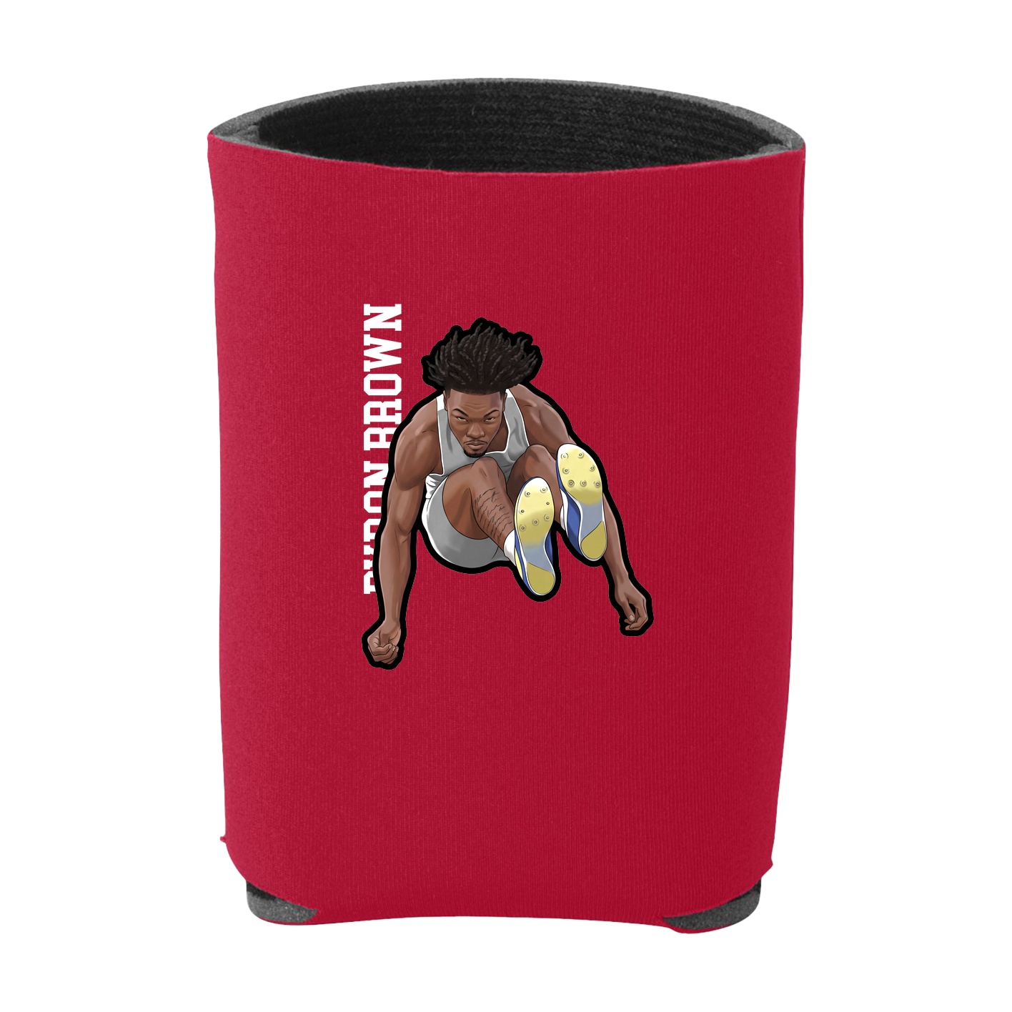Can Holder — Name Vertical in Red