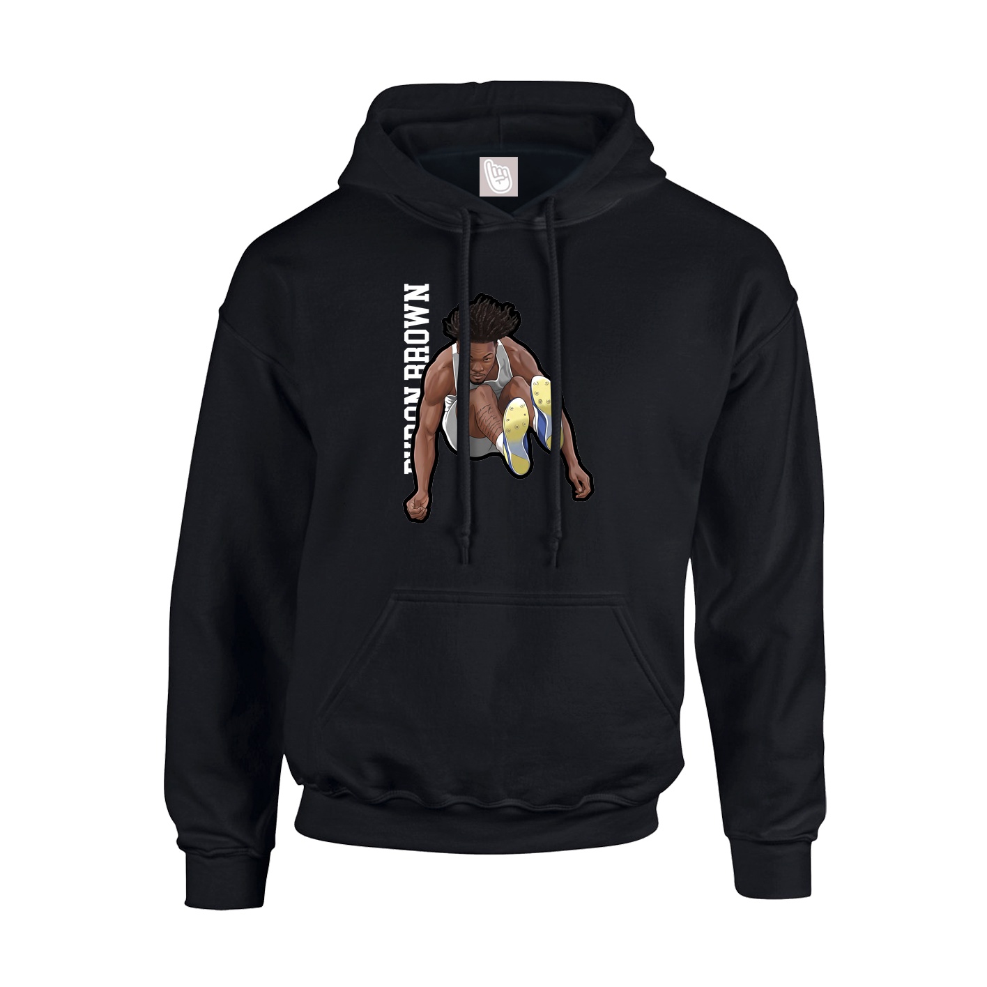 Hoodie — Name Vertical in Black