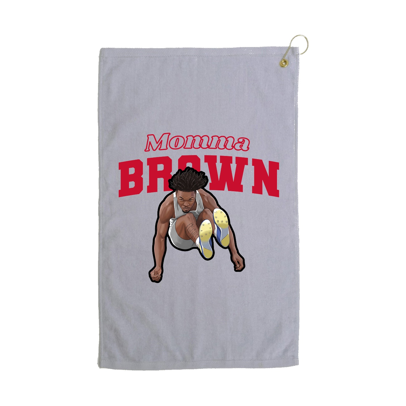 Golf Towel — Mothers Day Block in Grey