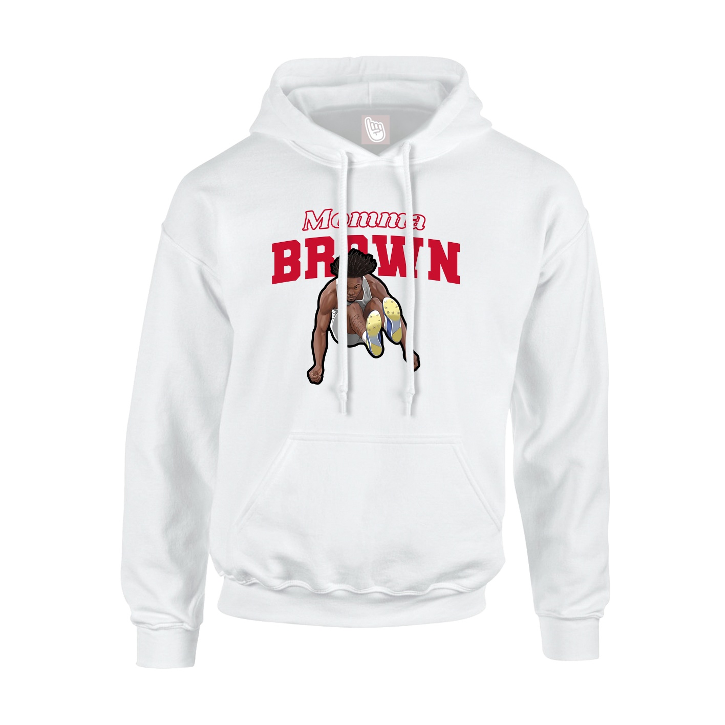 Youth Hoodie — Mothers Day Block in White