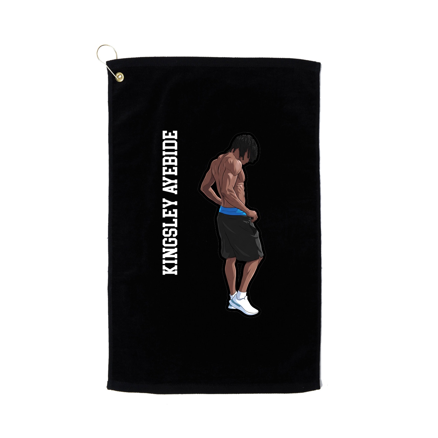 Golf Towel — Name Vertical in Black