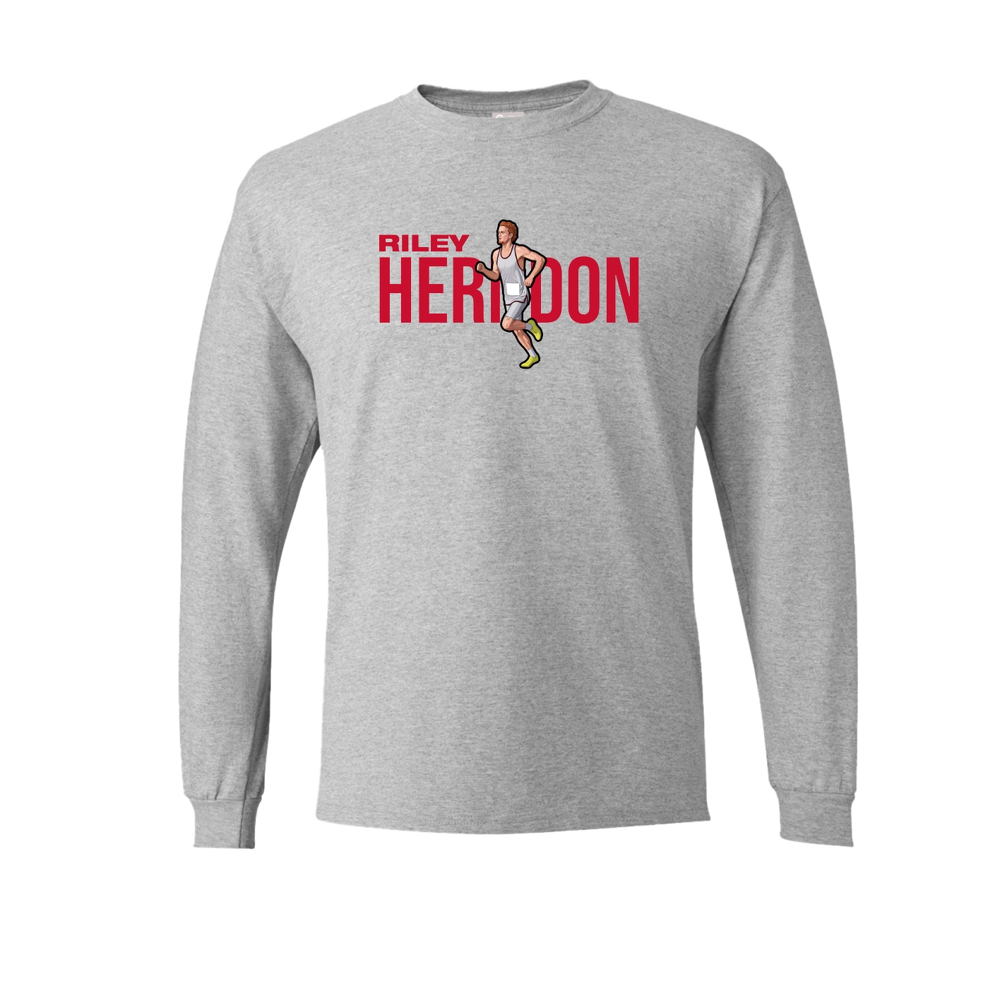 Long Sleeve Tee — Player Name in Grey