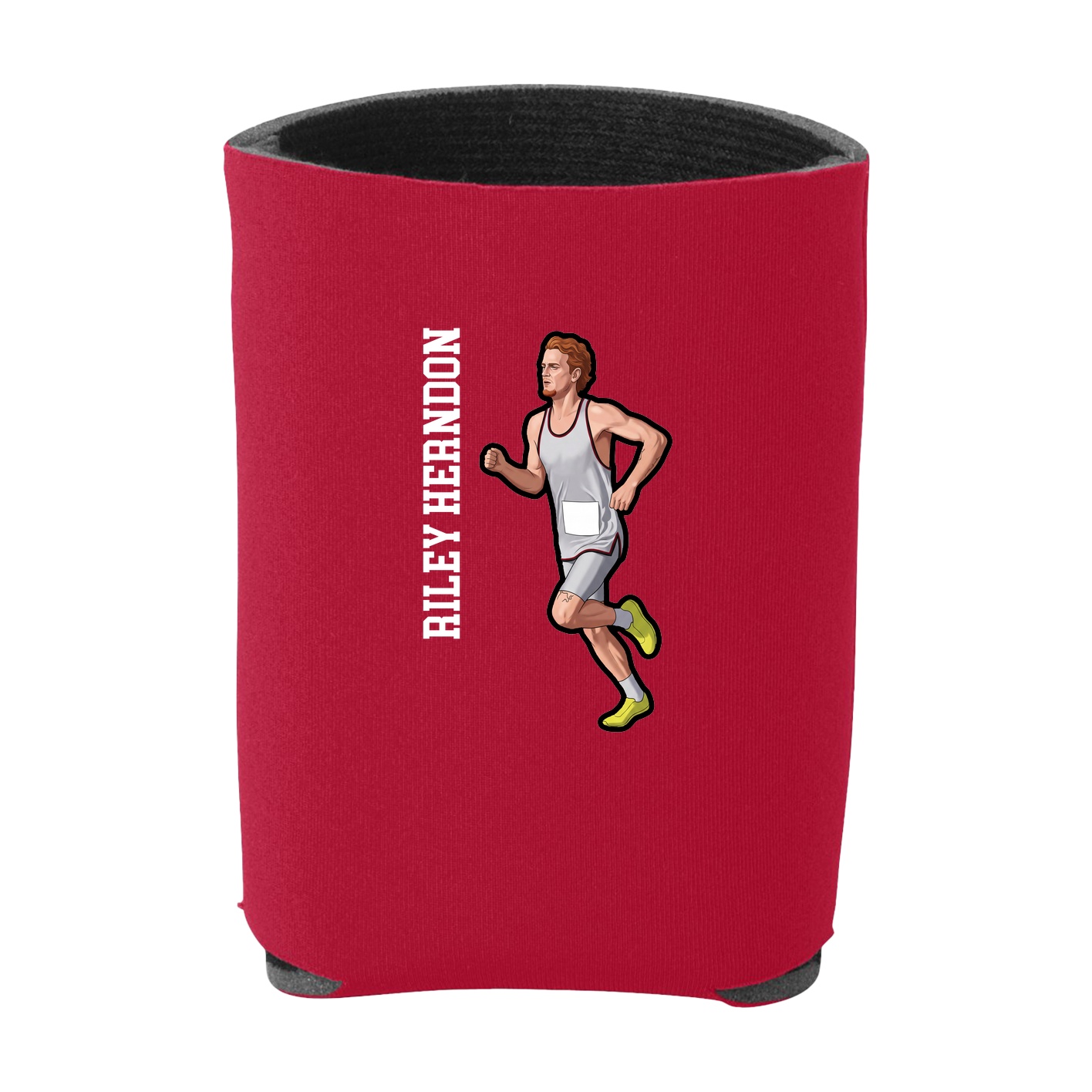 Can Holder — Name Vertical in Red