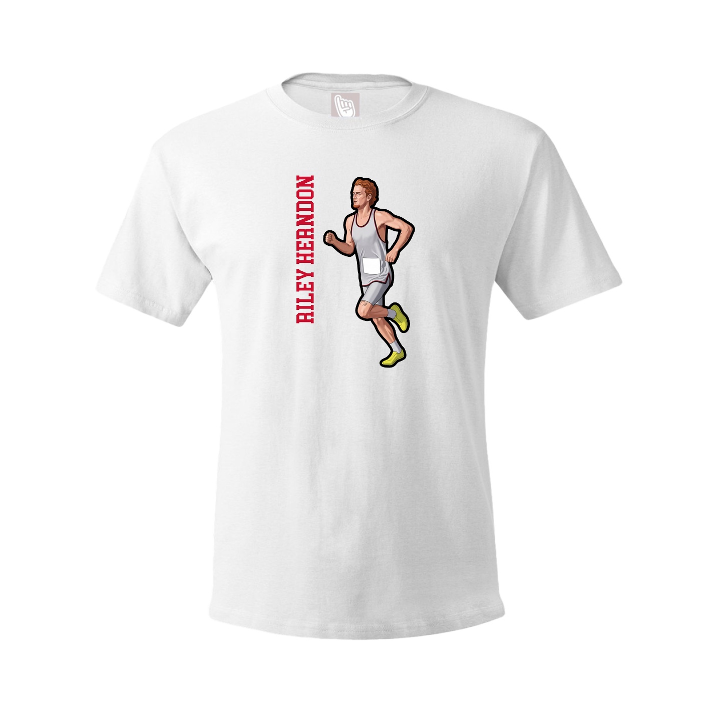 Youth Tee — Name Vertical in White