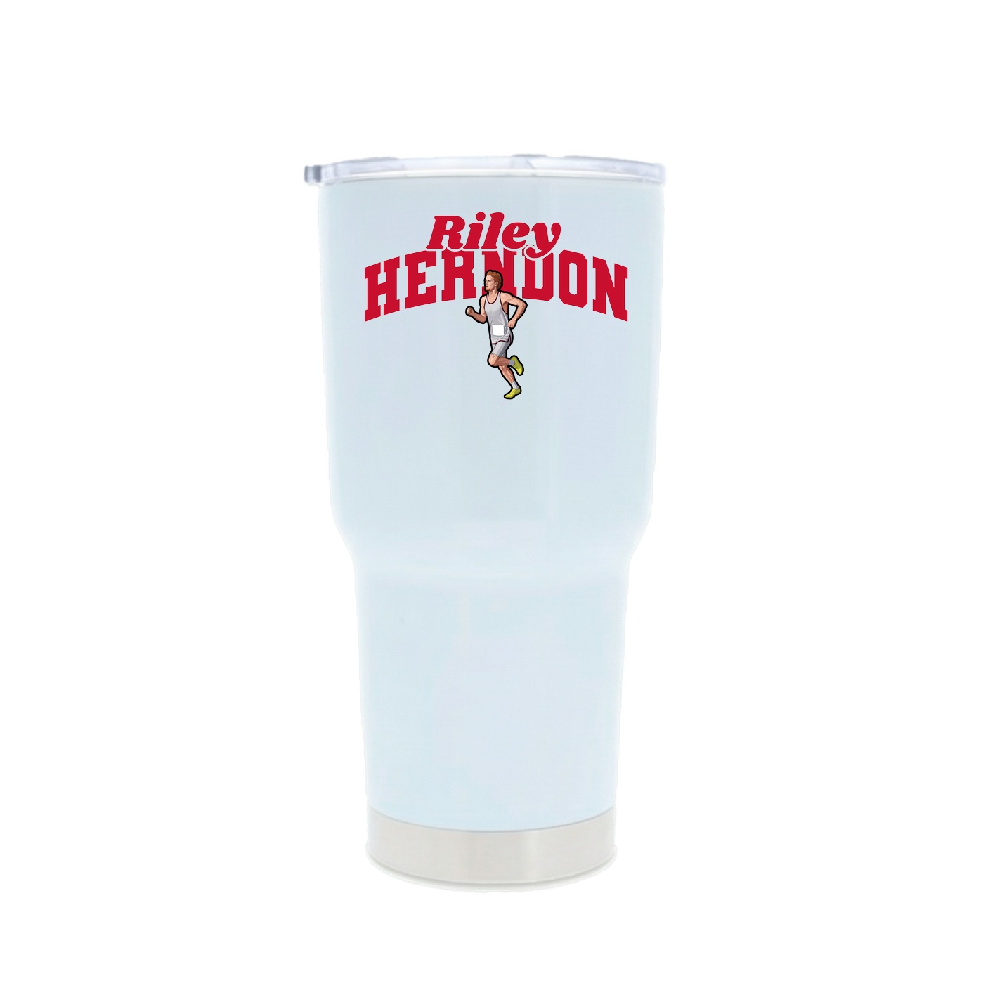 30oz Stainless Steel Tumbler — Signature Arch in White