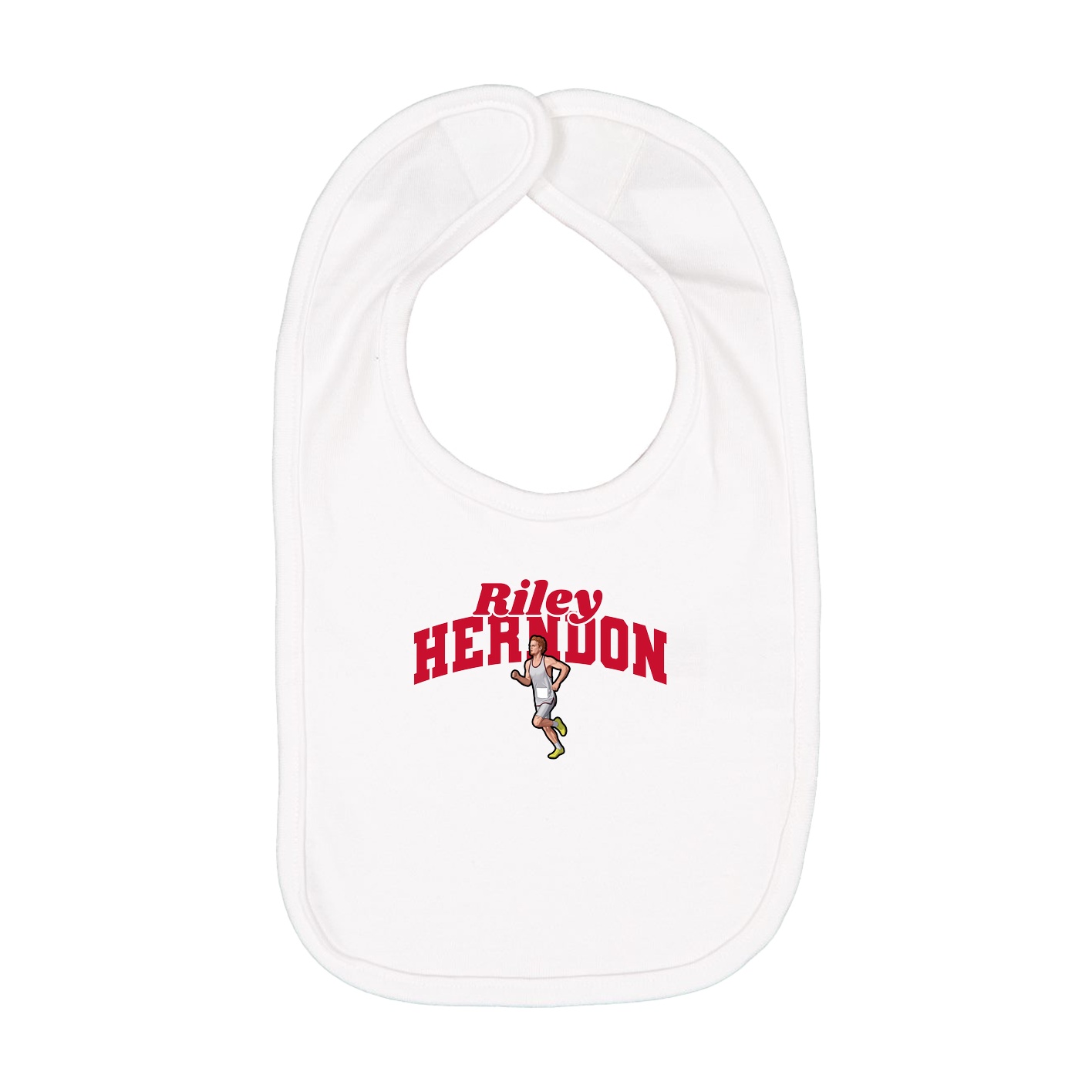 Infant Bib — Signature Arch in White