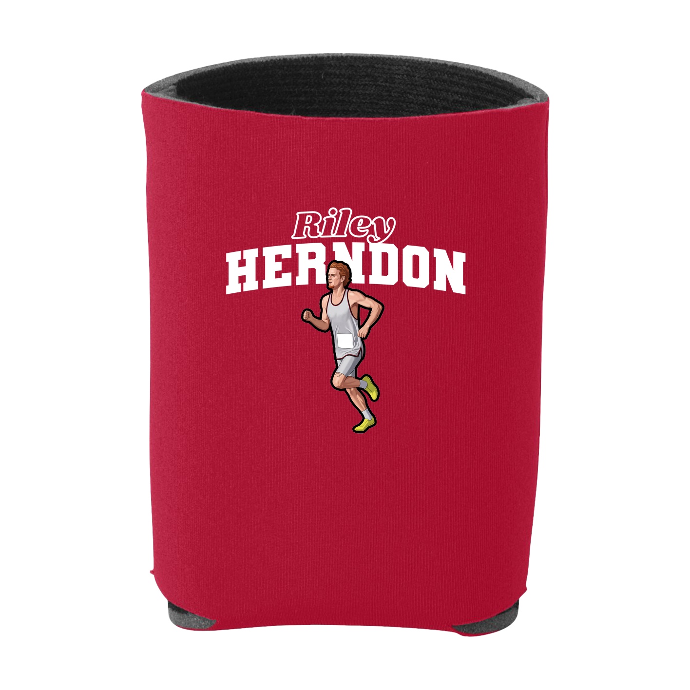 Can Holder — Name Arch in Red