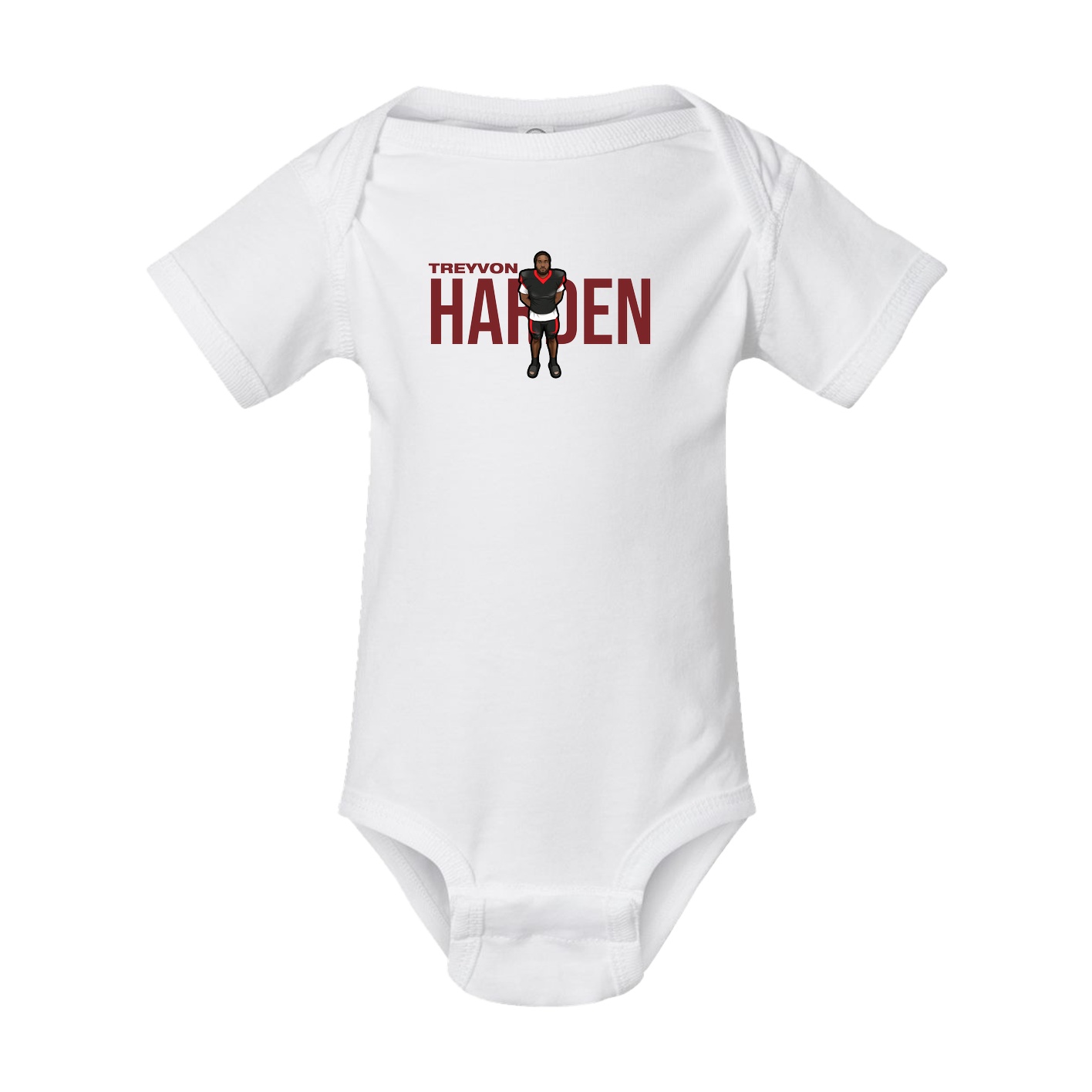 Baby Onesie — Player Name in White