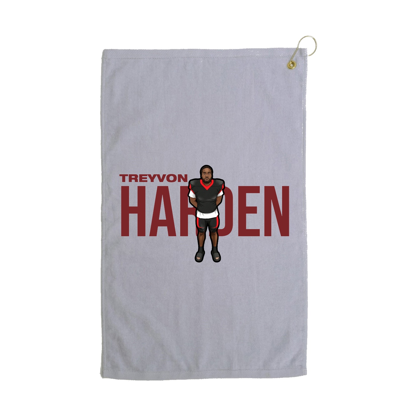 Golf Towel — Player Name in Grey
