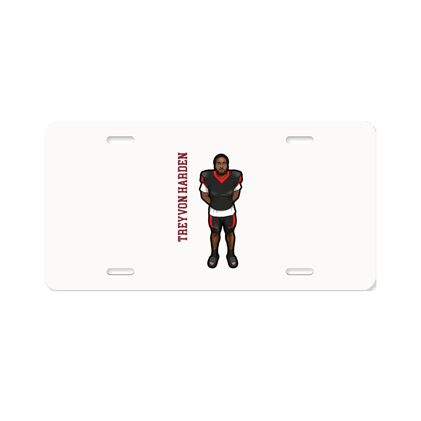 License Plate — Name Vertical in Classic