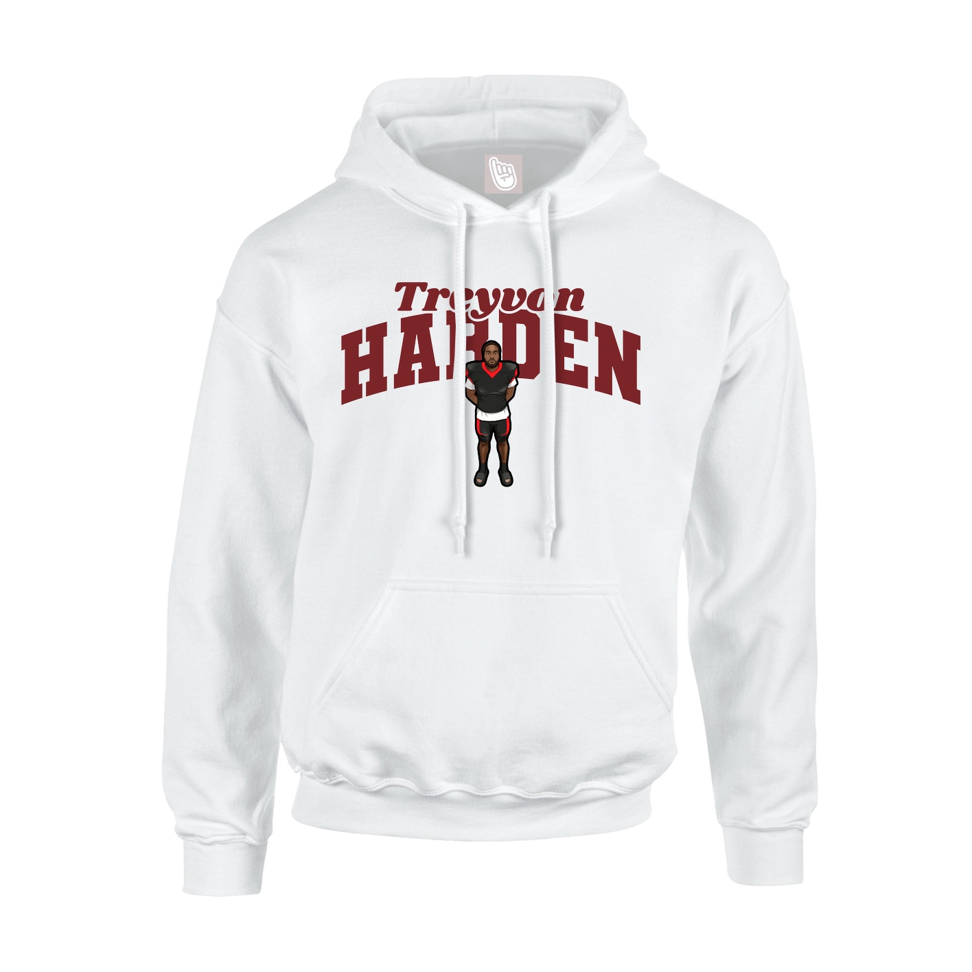 Youth Hoodie — Signature Arch in White