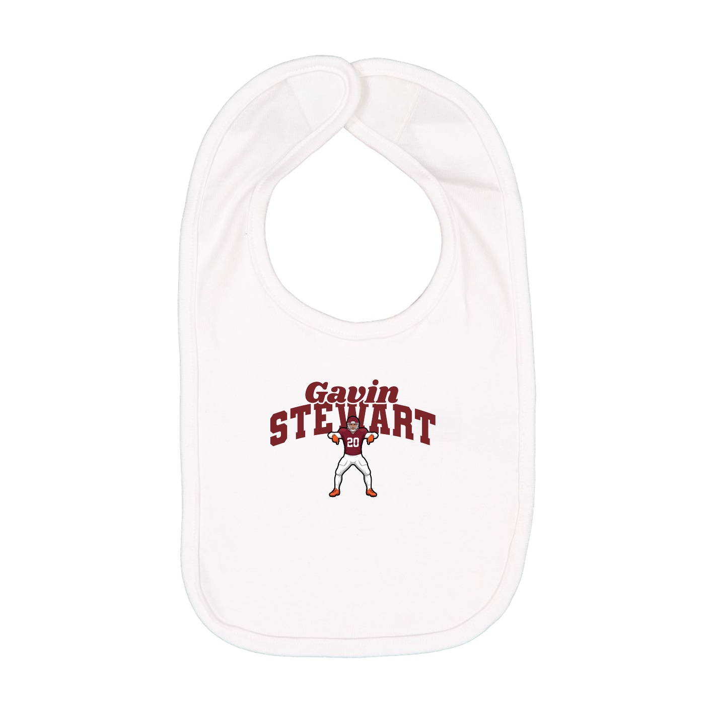 Infant Bib — Signature Arch in White