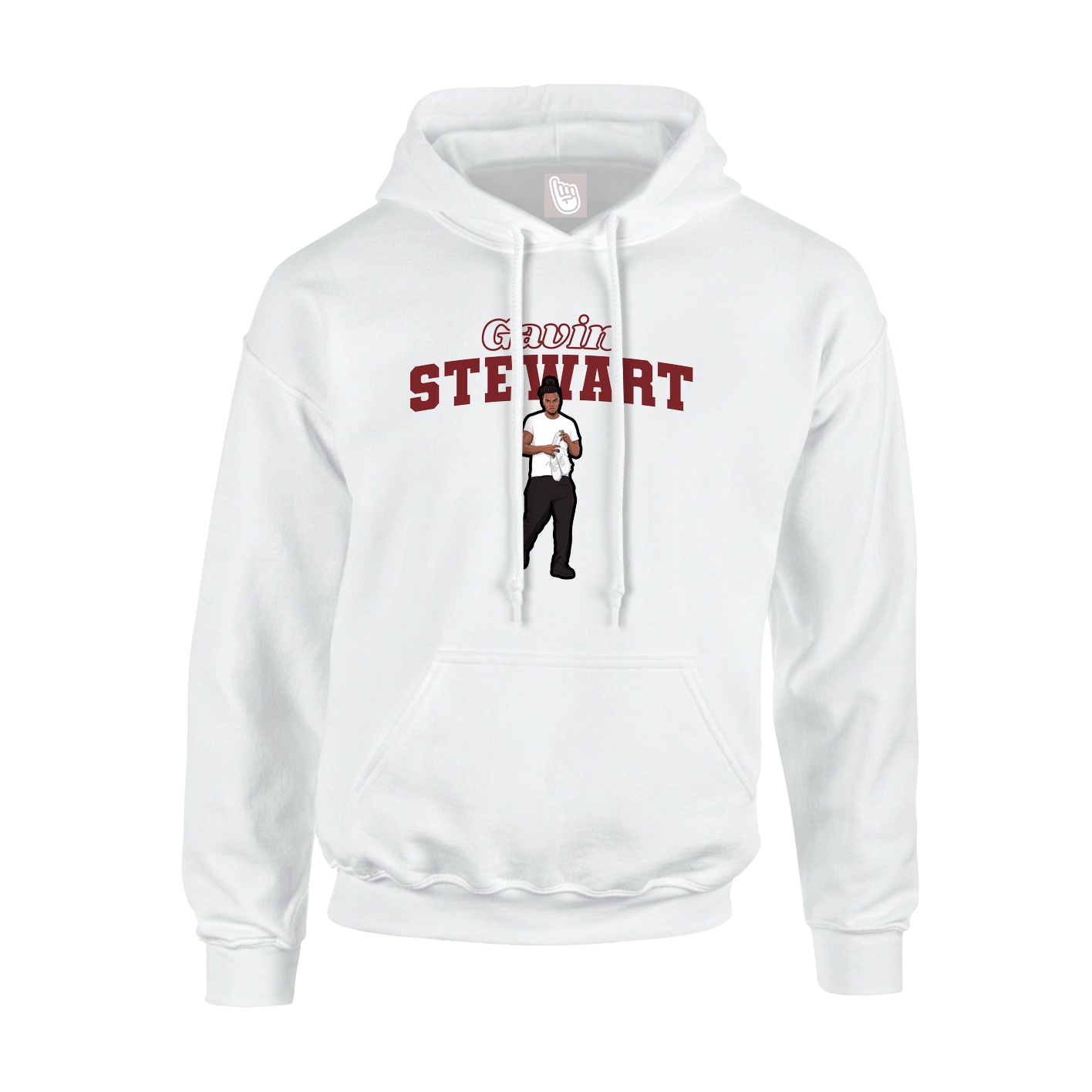 Hoodie — Name Arch in White