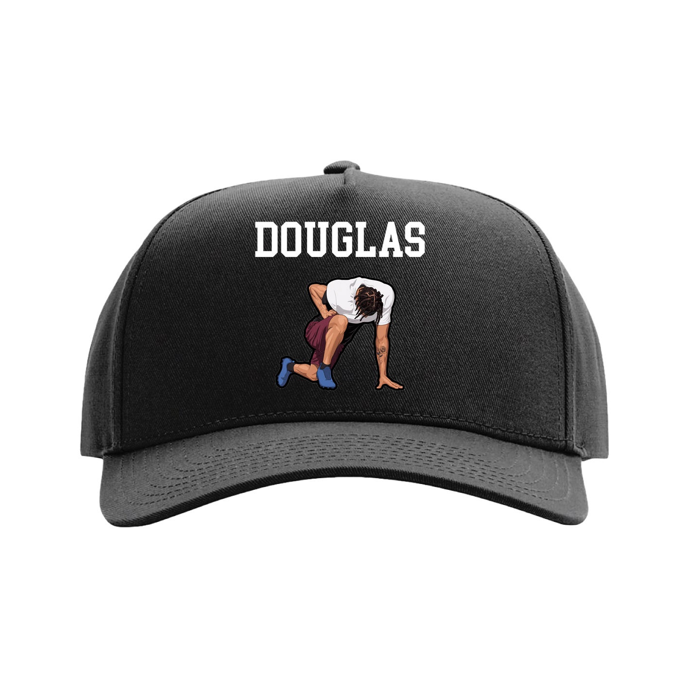 Full Fabric Five-Panel Champ Cap — Shirsey in Black