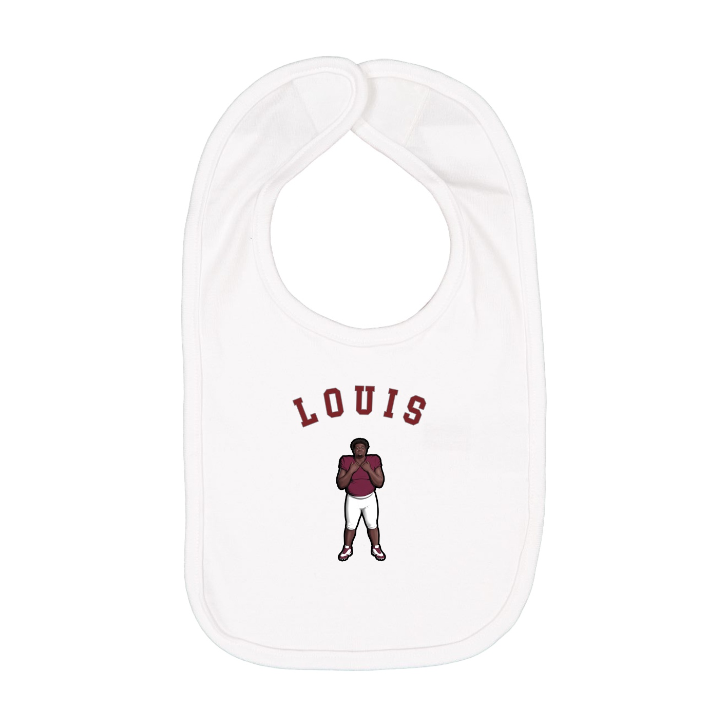 Infant Bib — Shirsey Arch in White