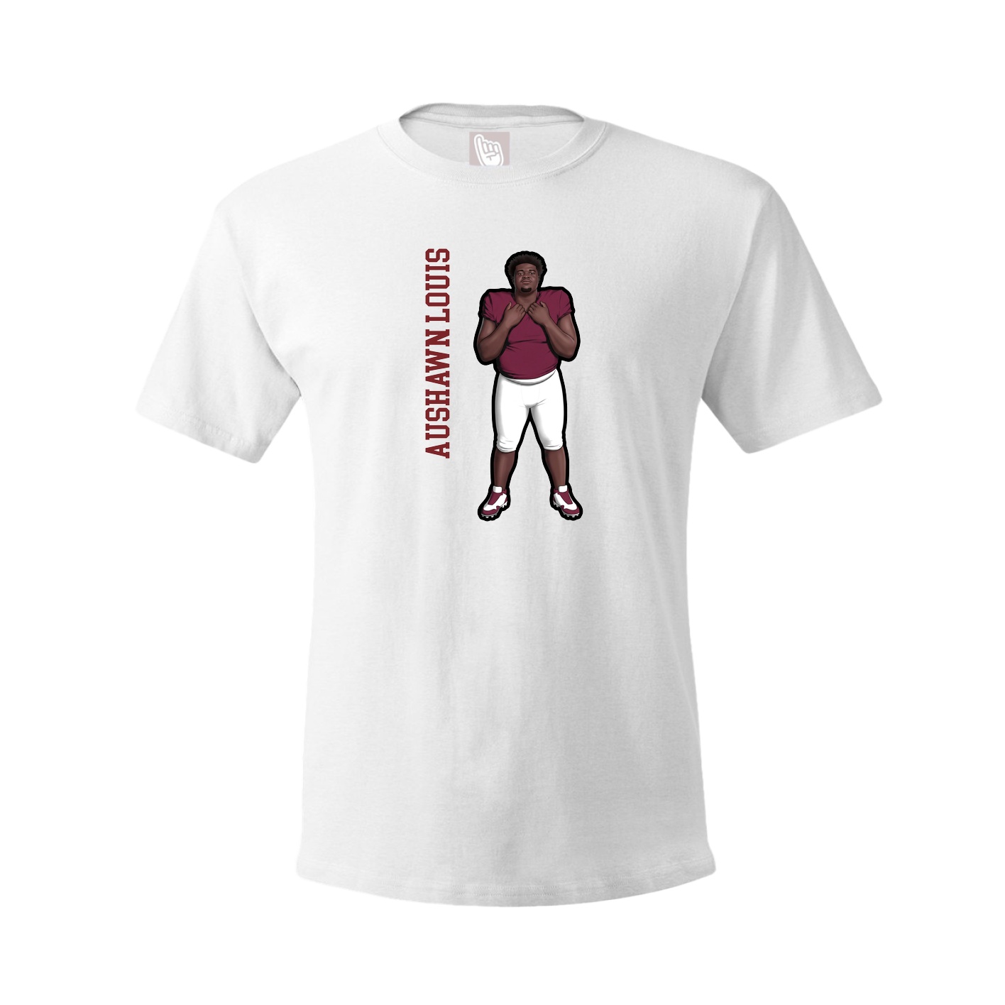 Tee — Name Vertical in White