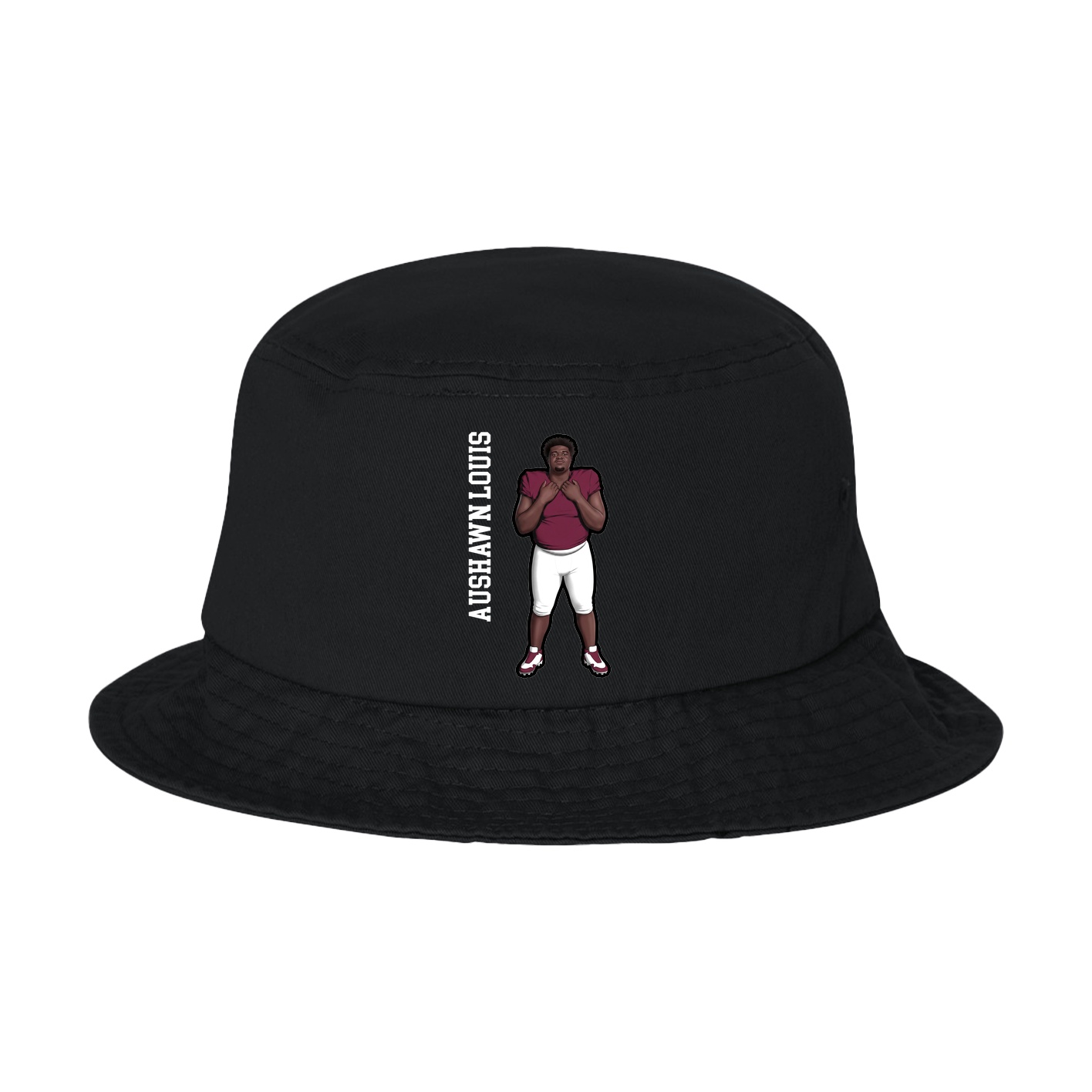Bucket Cap — Name Vertical in Black