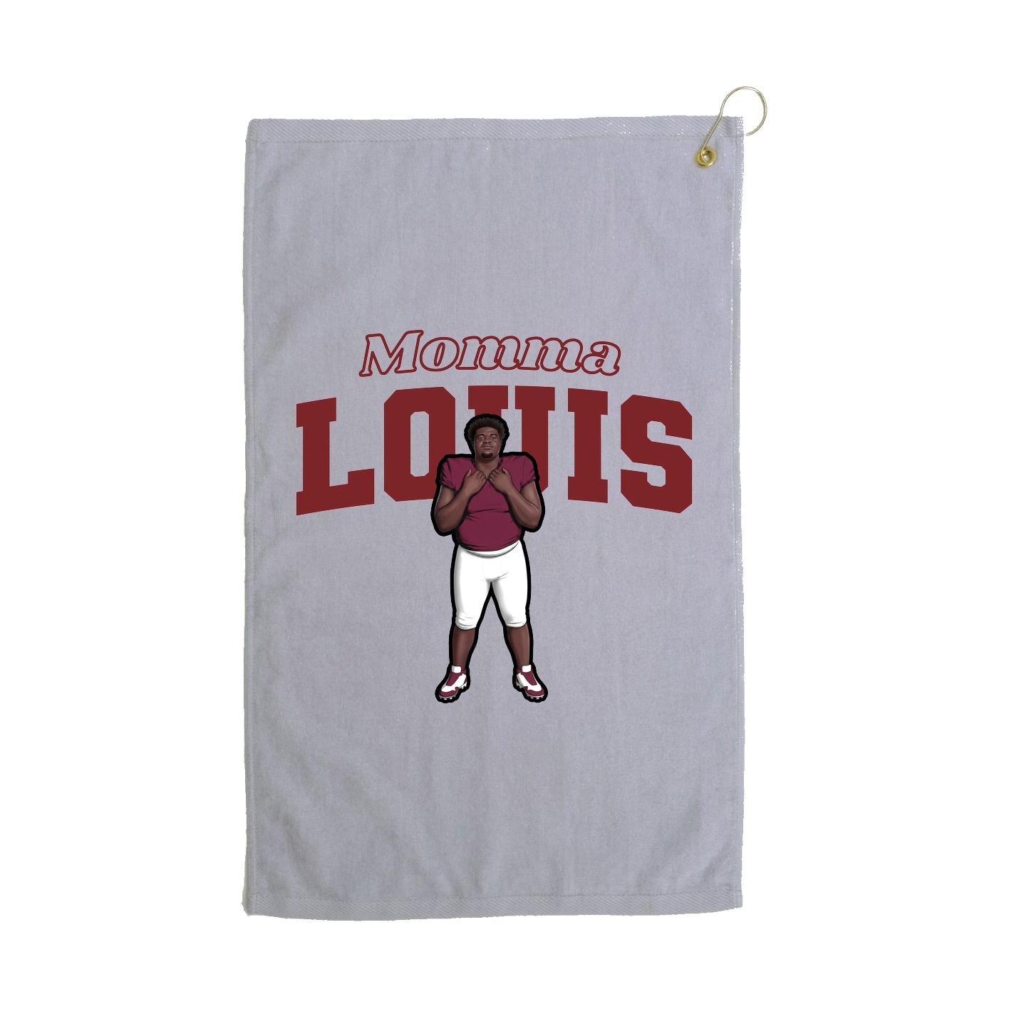 Golf Towel — Mothers Day Block in Grey