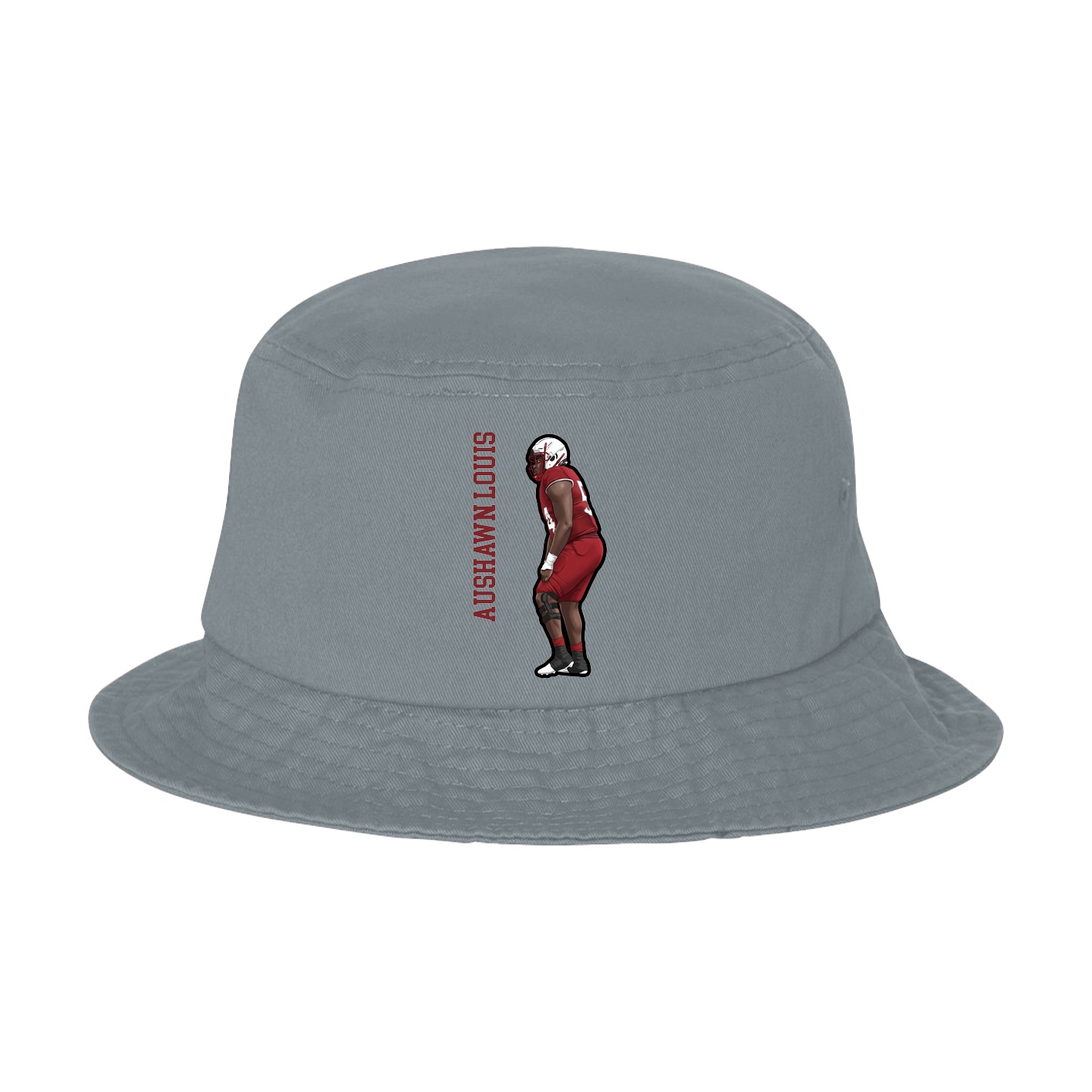 Bucket Cap — Name Vertical in Grey