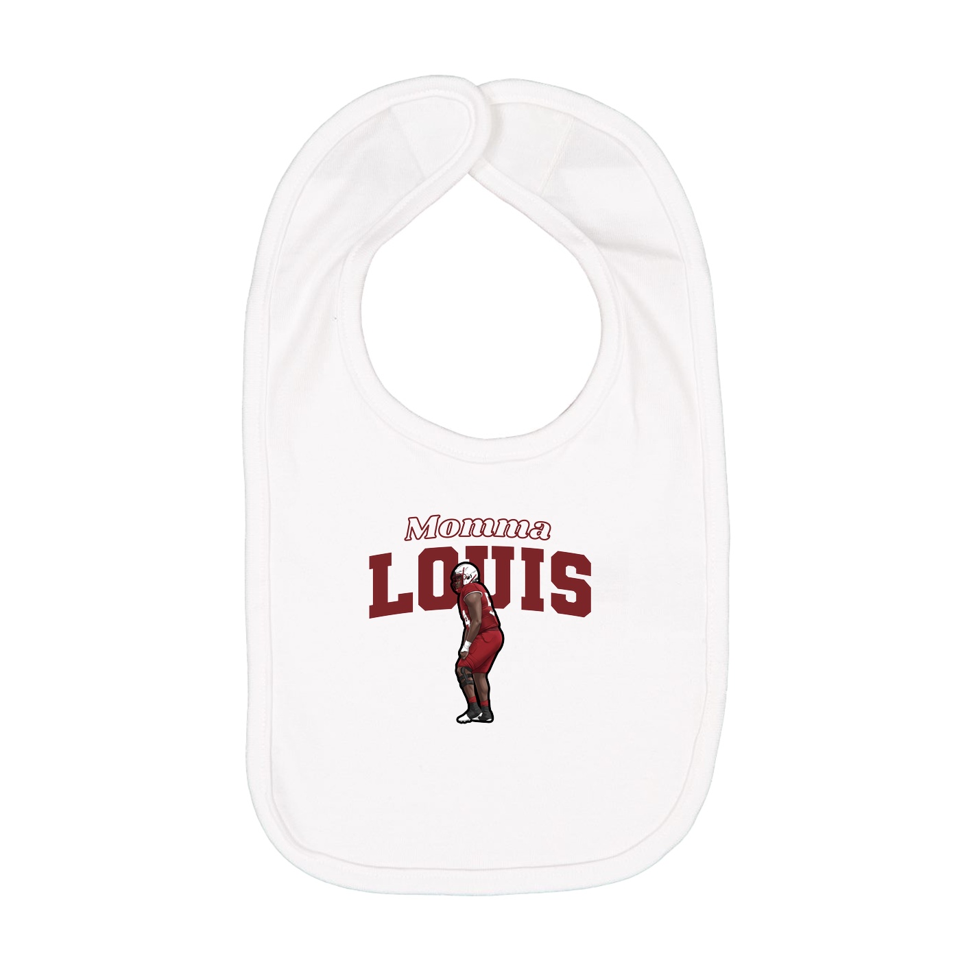 Infant Bib — Mothers Day Block in White